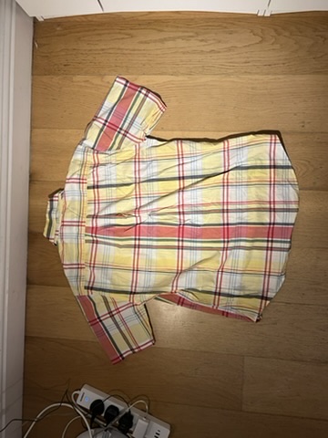 Tommy Hilfiger Yellow & Red Check Men's Shirt Large Cotton image 5
