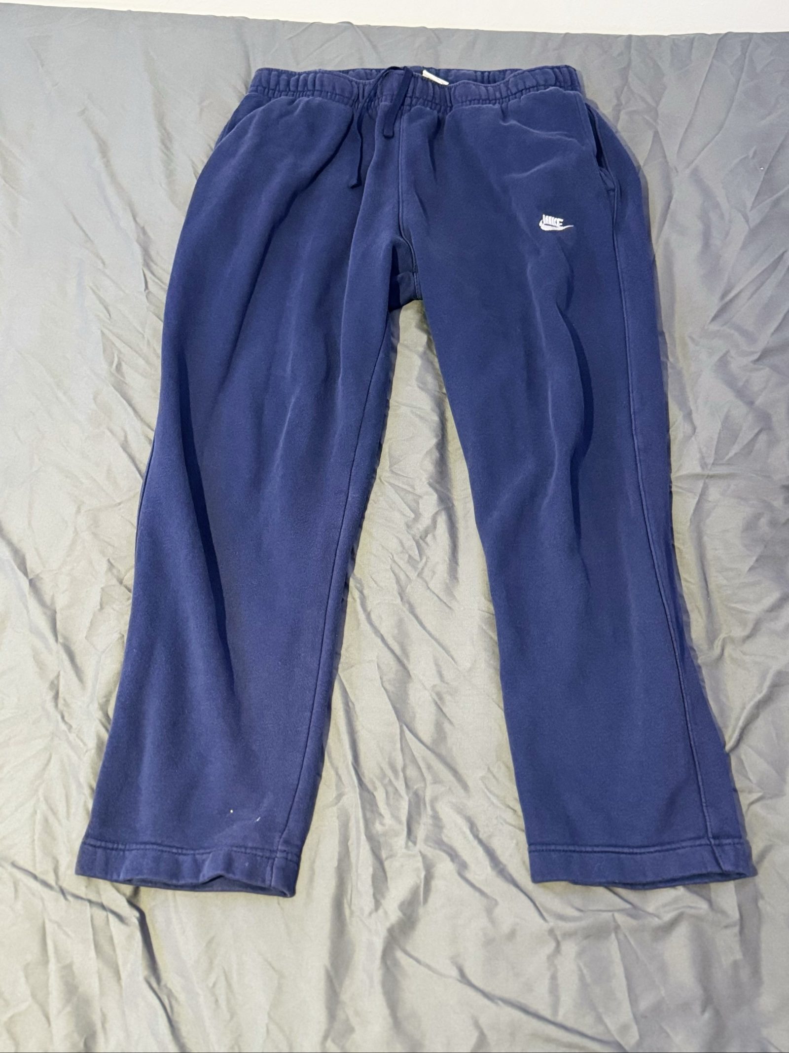 Nike Navy Blue Joggers Large with White Logo image 2