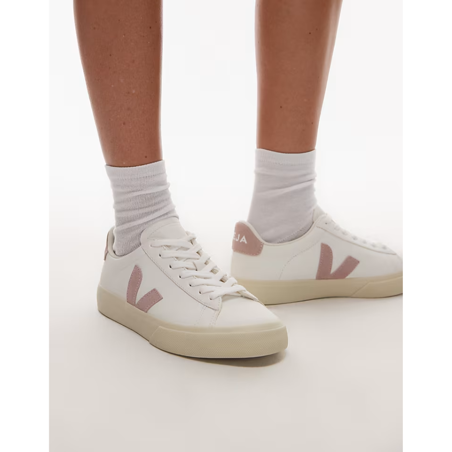 New Veja Esplar Logo Leather Sneakers Extra White/Petale Size EU 38 / US 7 image 2