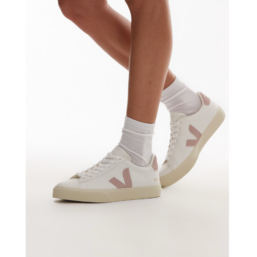 New Veja Esplar Logo Leather Sneakers Extra White/Petale Size EU 38 / US 7 image 3