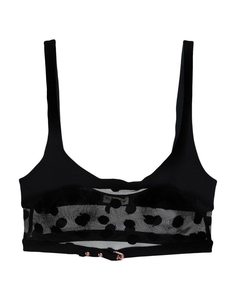 For Love & Lemons Skivvies Polka Dot Mesh Crop Top Size M