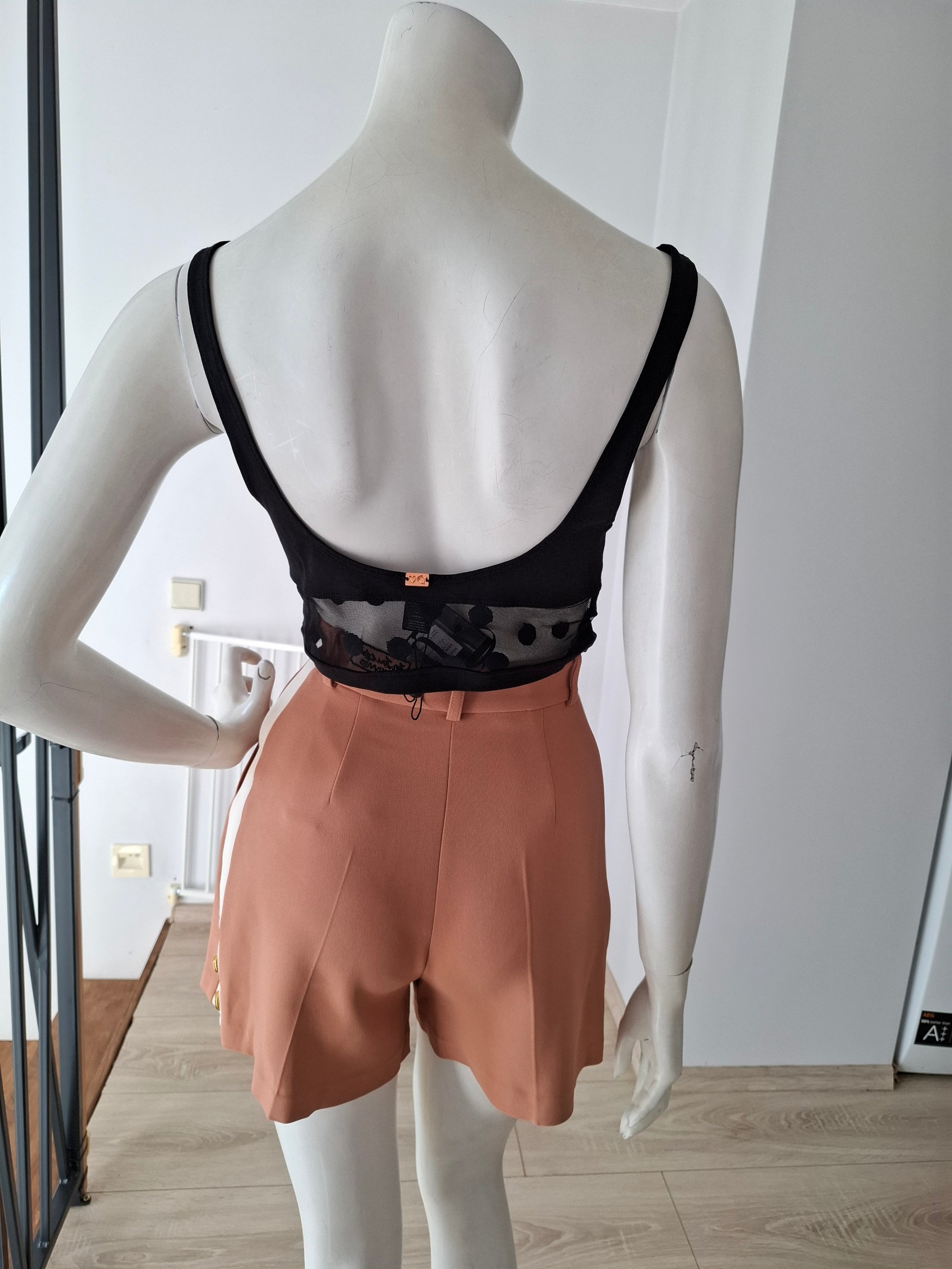 For Love & Lemons Skivvies Polka Dot Mesh Crop Top Size M image 10