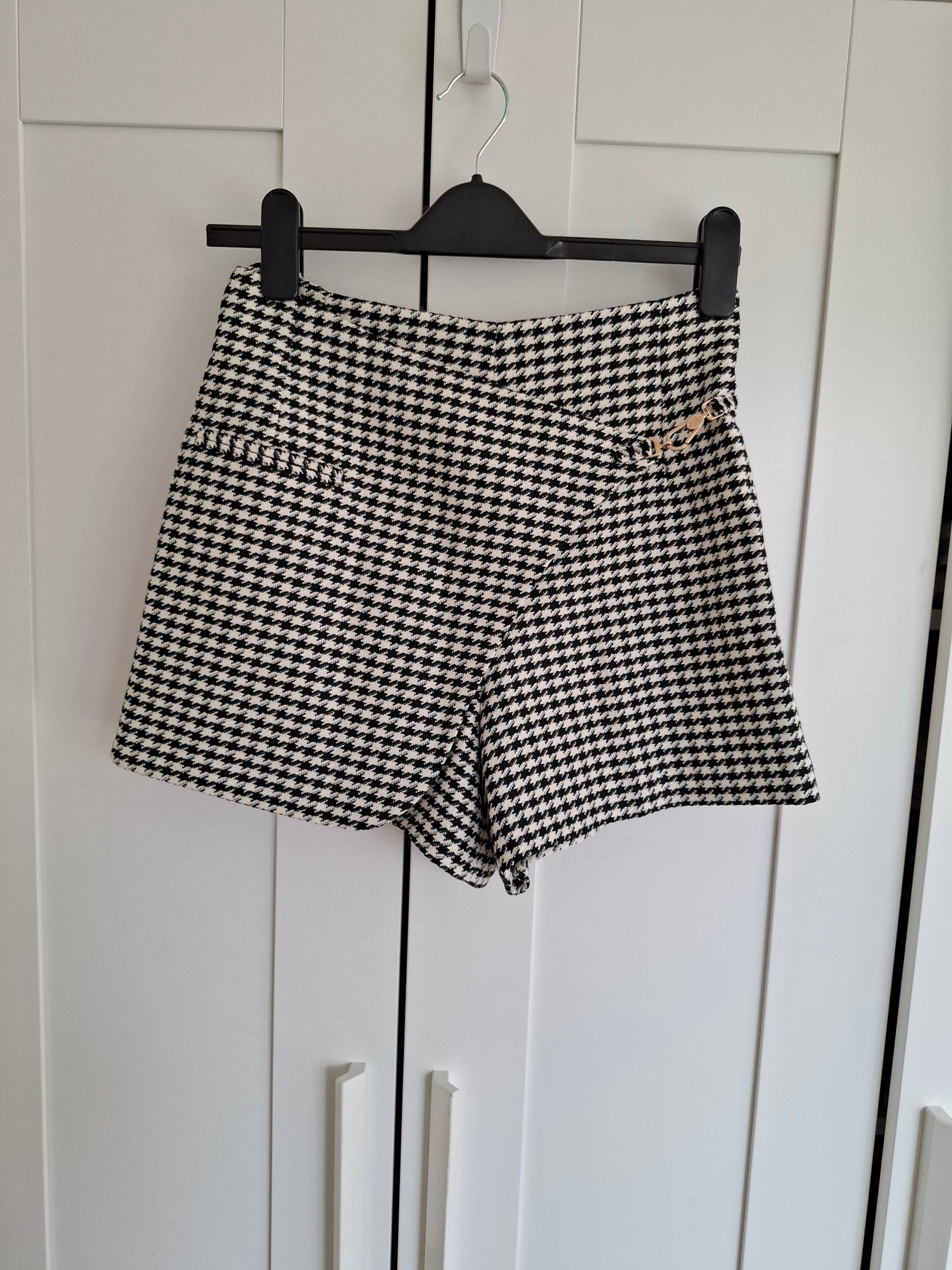 New Sandro Houndstooth Tweed Skort Size 36 / S image 7