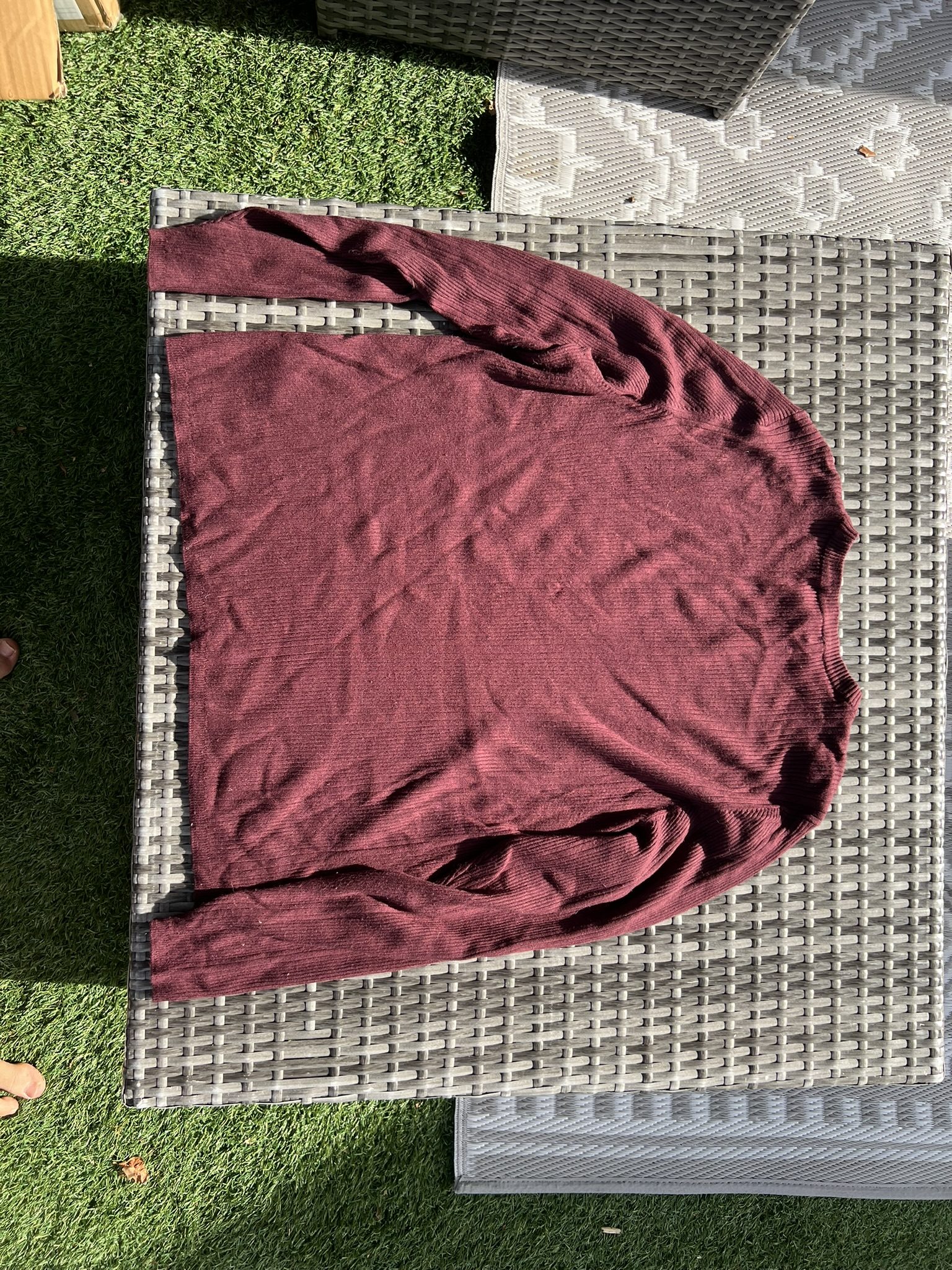 M&S Collection Burgundy Knit Jumper Size 20 image 3