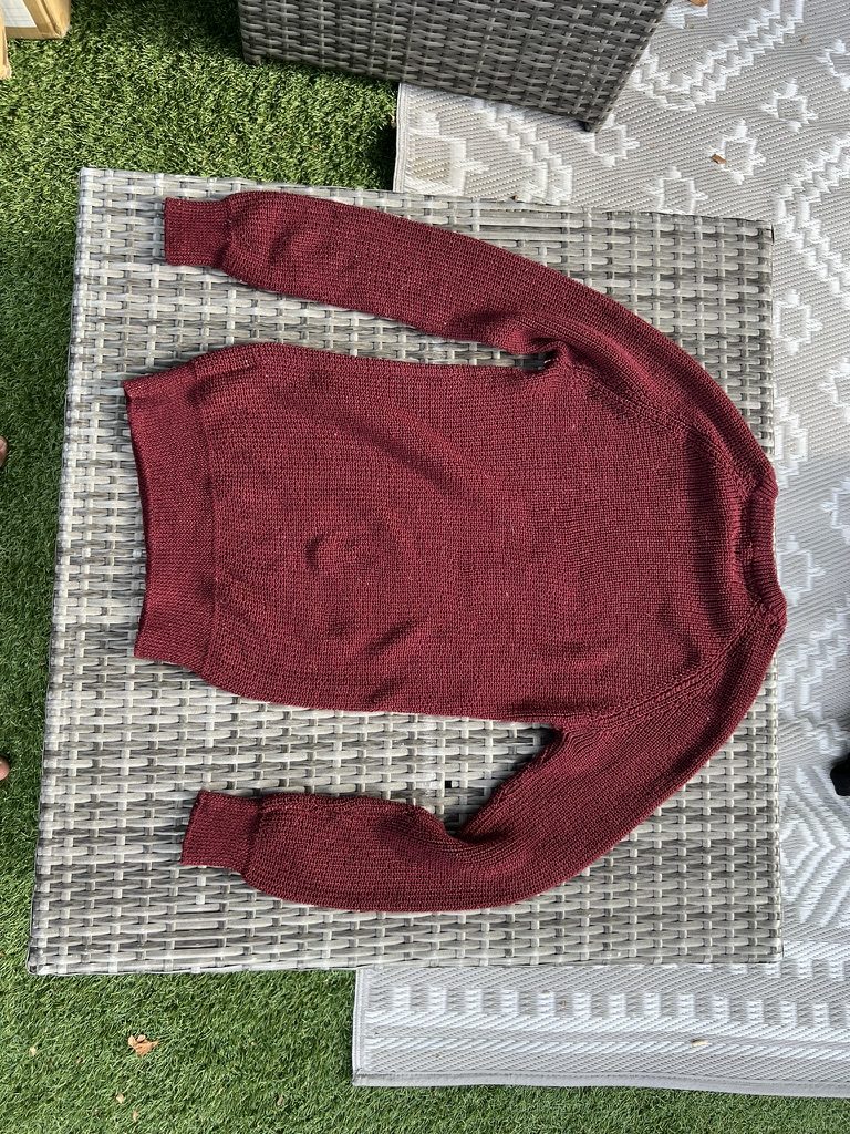Brave Soul Women's Burgundy Knit Jumper Large image 3