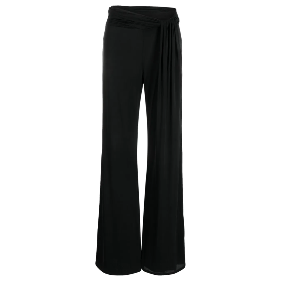New Gauge81 Black Loutro Wide-Leg Drape Trousers Size M / 38