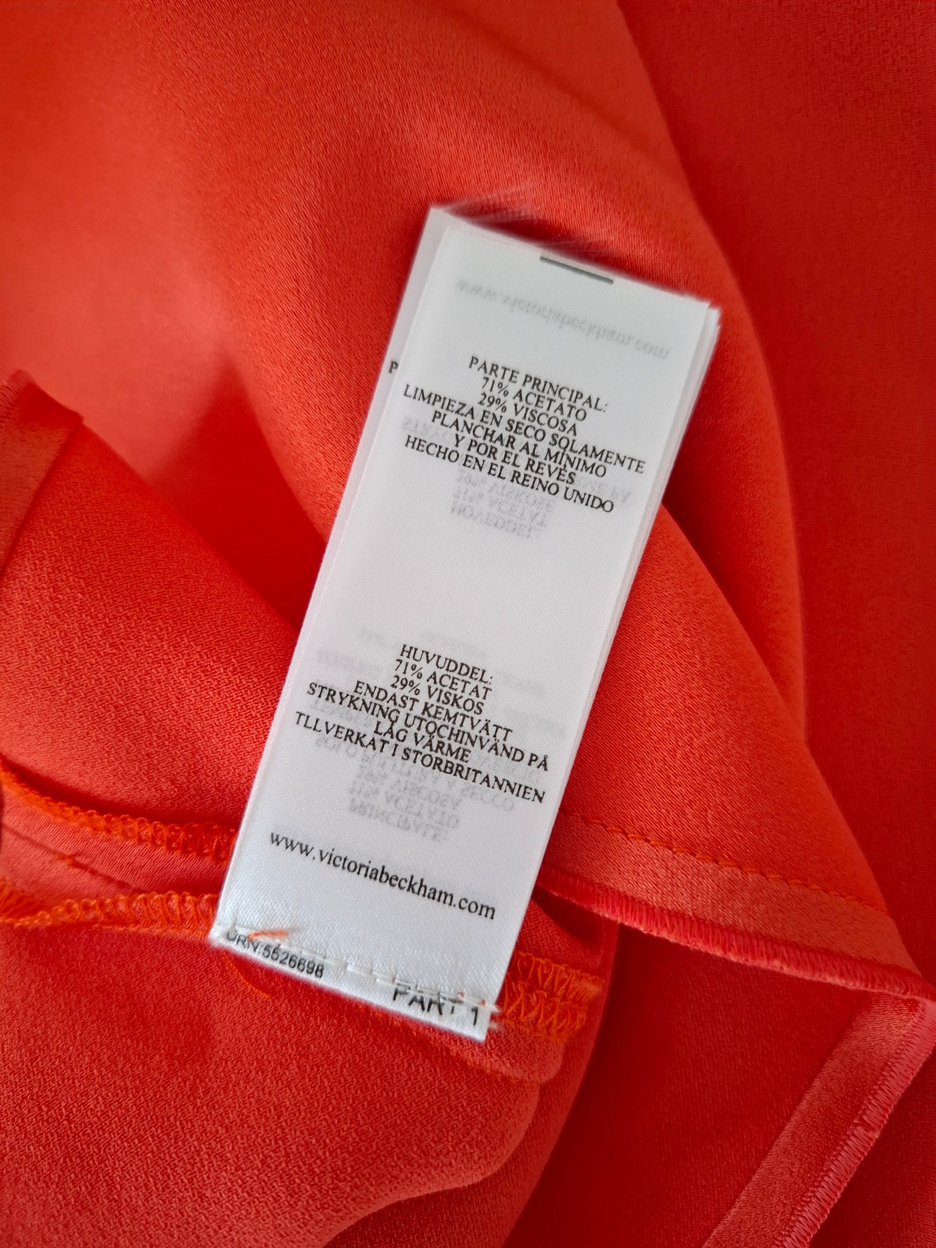 New Victoria Beckham Red Cami Top Size L image 10