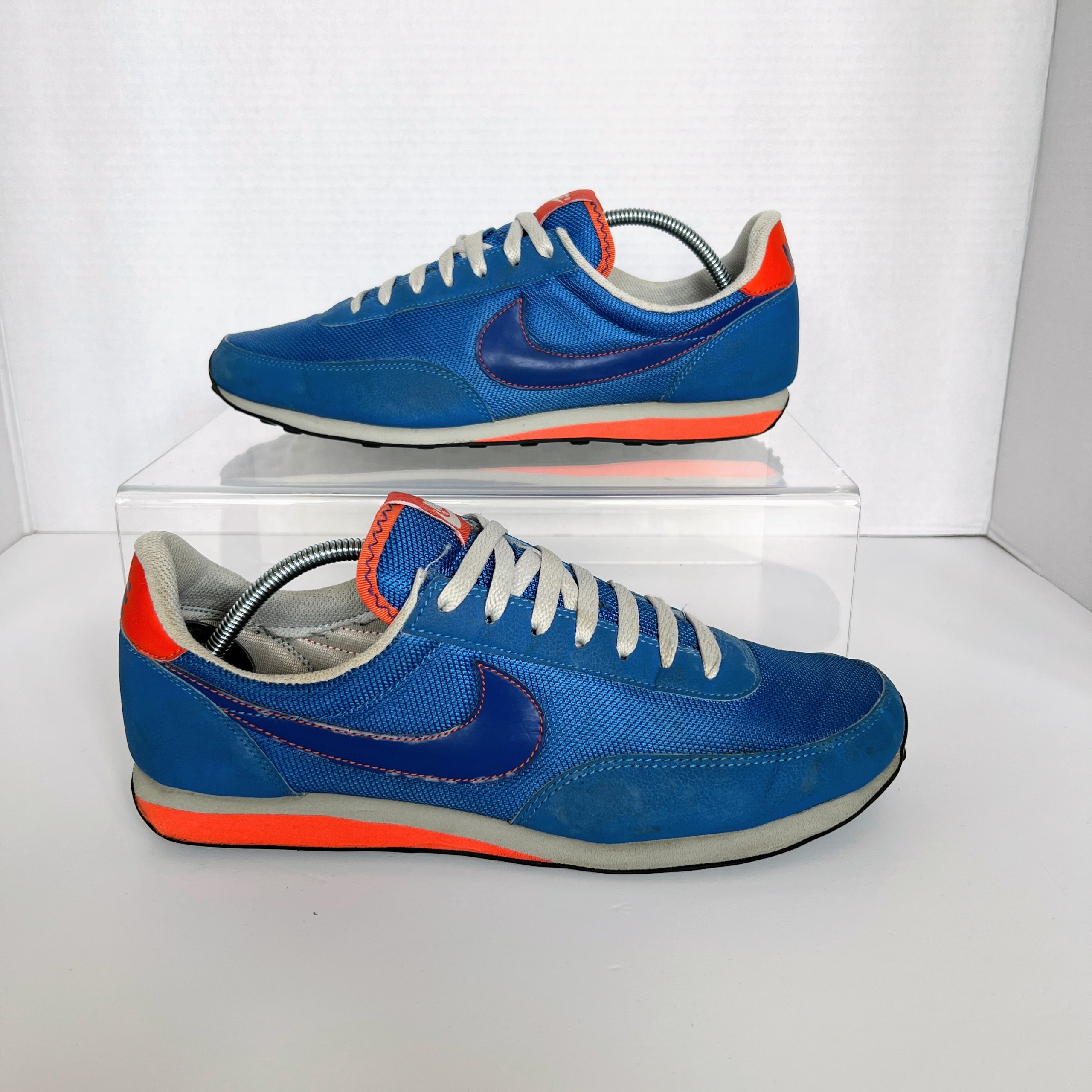 Nike Elite Waffle Signal Blue UK 8 Mens Retro Running Shoes Suede Mesh image 3