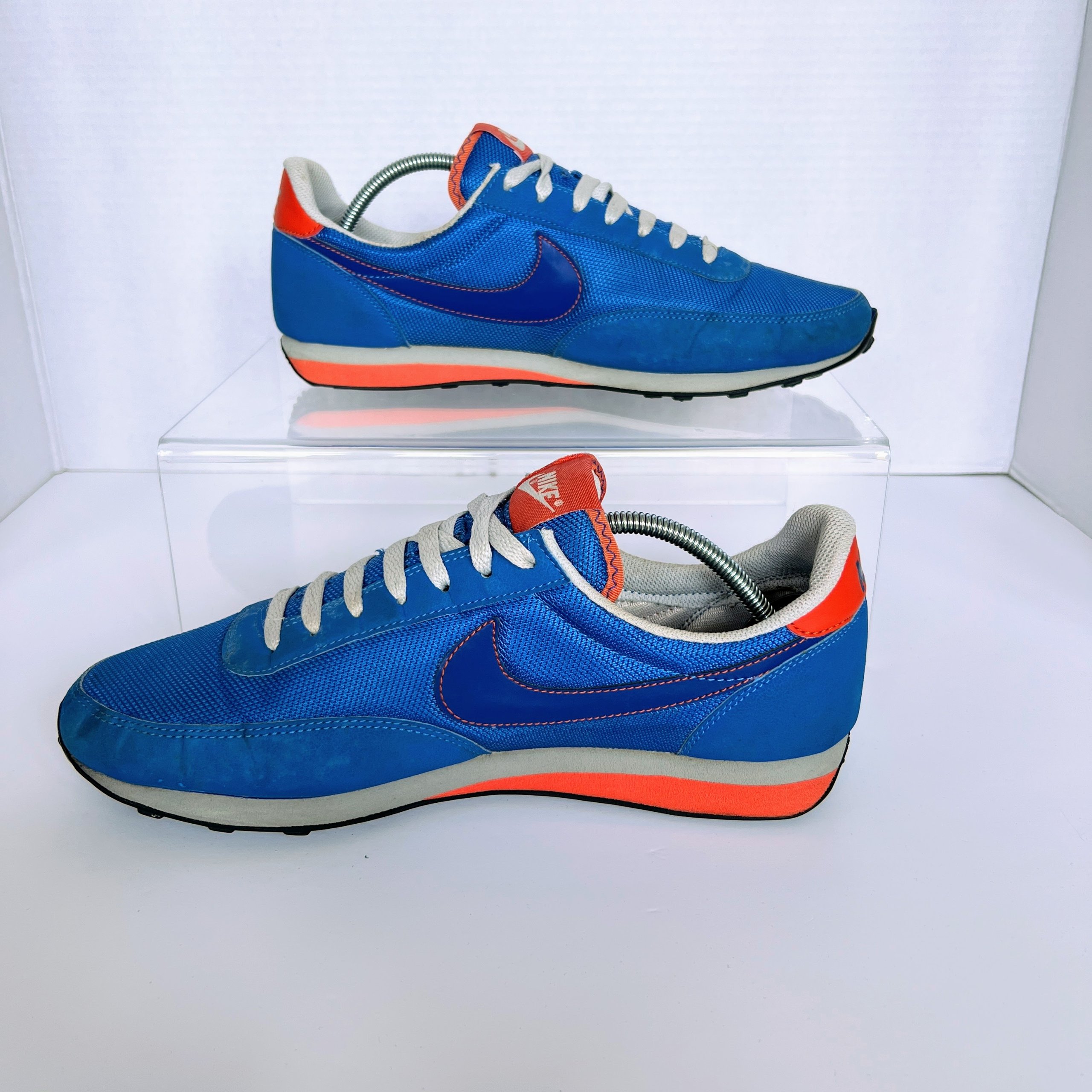 Nike Elite Waffle Signal Blue UK 8 Mens Retro Running Shoes Suede Mesh image 4