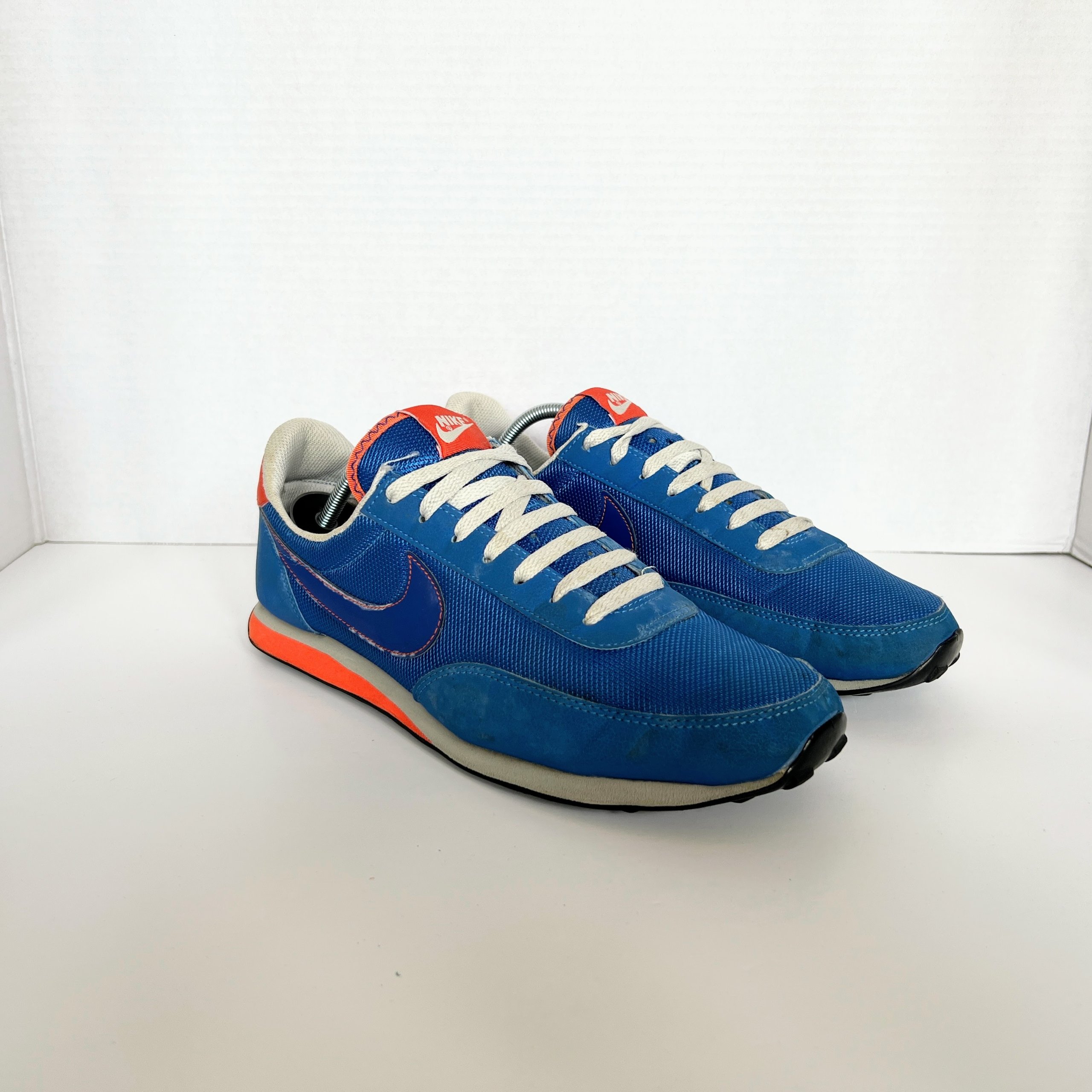 Nike Elite Waffle Signal Blue UK 8 Mens Retro Running Shoes Suede Mesh image 5
