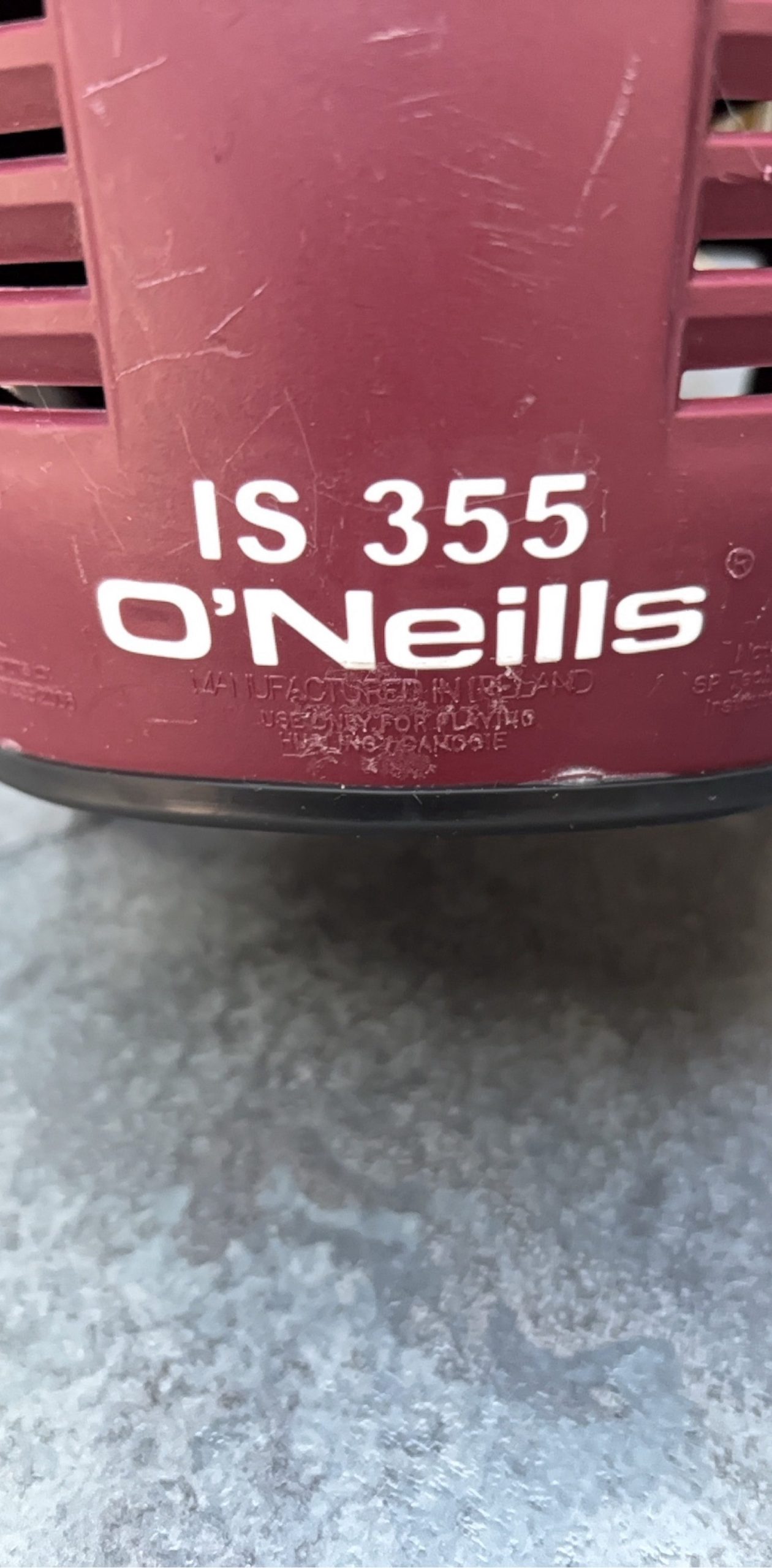 O'Neills Maroon & White Koolite IS 355 Hurling Helmet Medium image 4