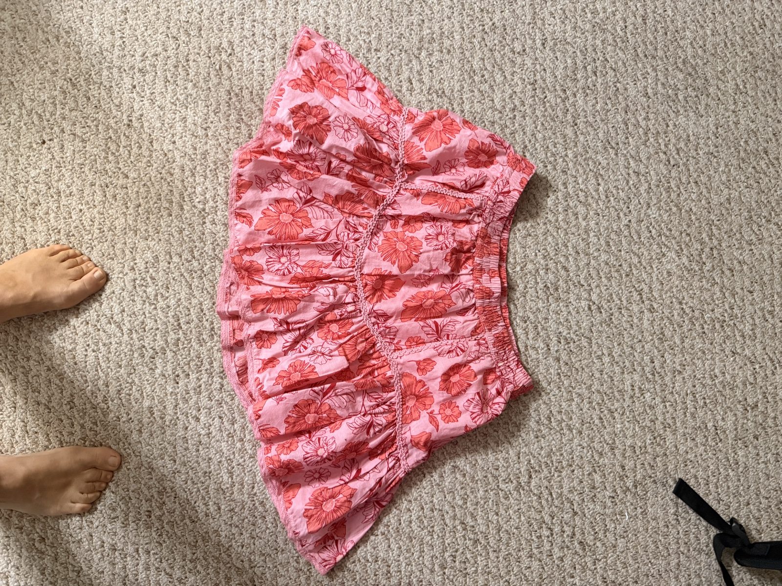 Jessica Simpson Women's Pink & Red Floral Mini Skirt Medium