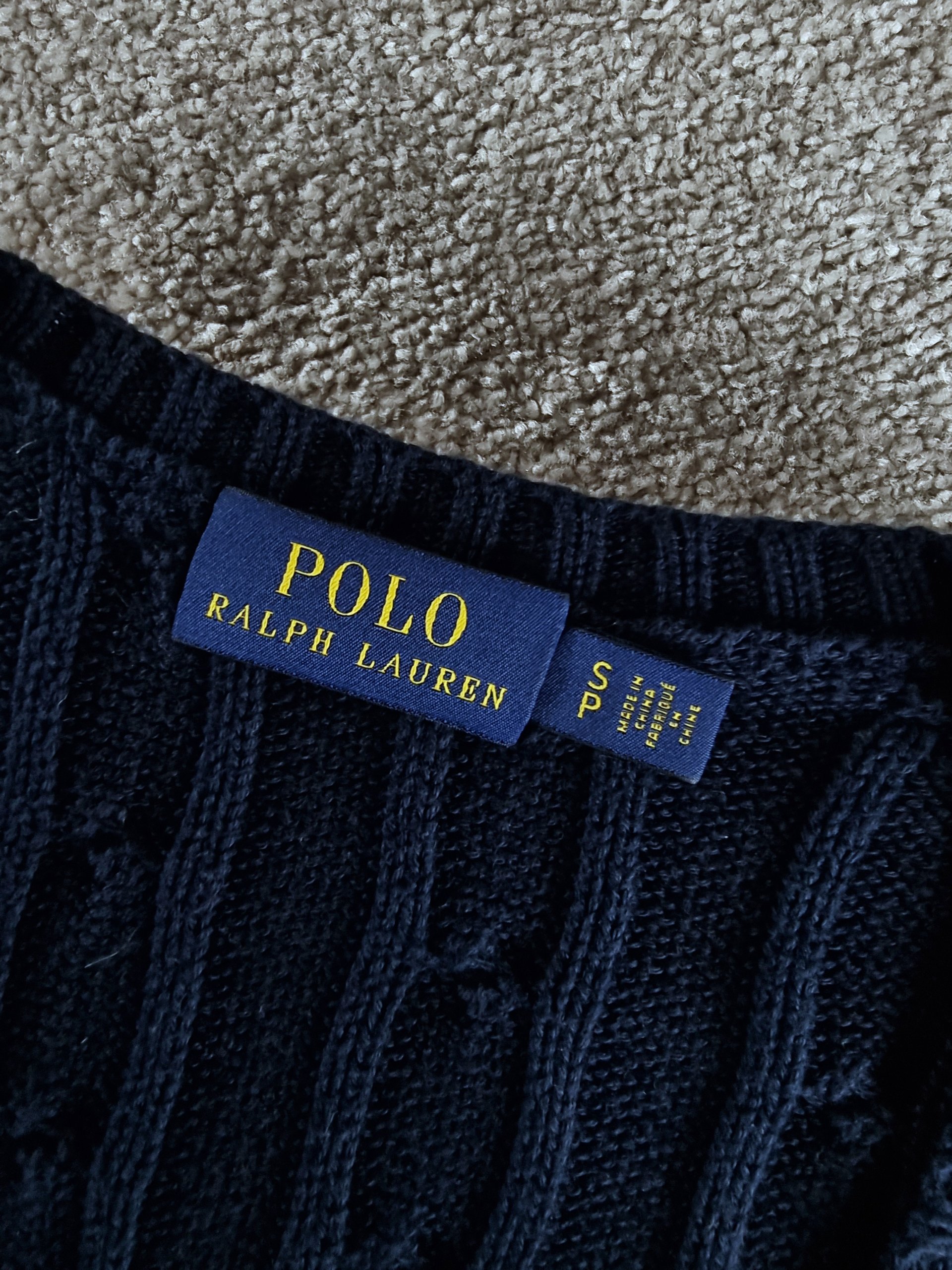 Sweater Cable Knit Polo Ralph Lauren Women S Blue Navy image 3