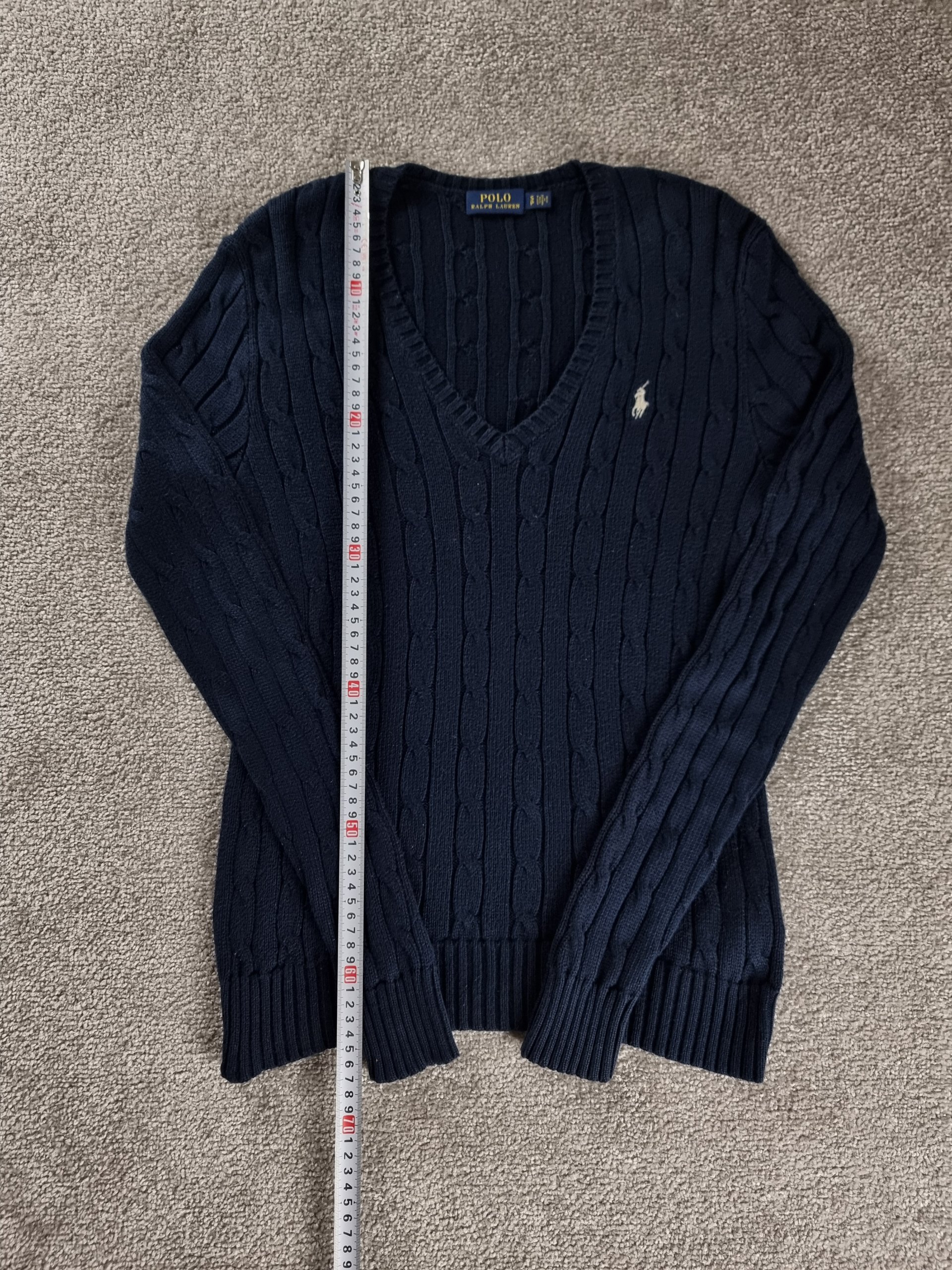 Sweater Cable Knit Polo Ralph Lauren Women S Blue Navy image 9