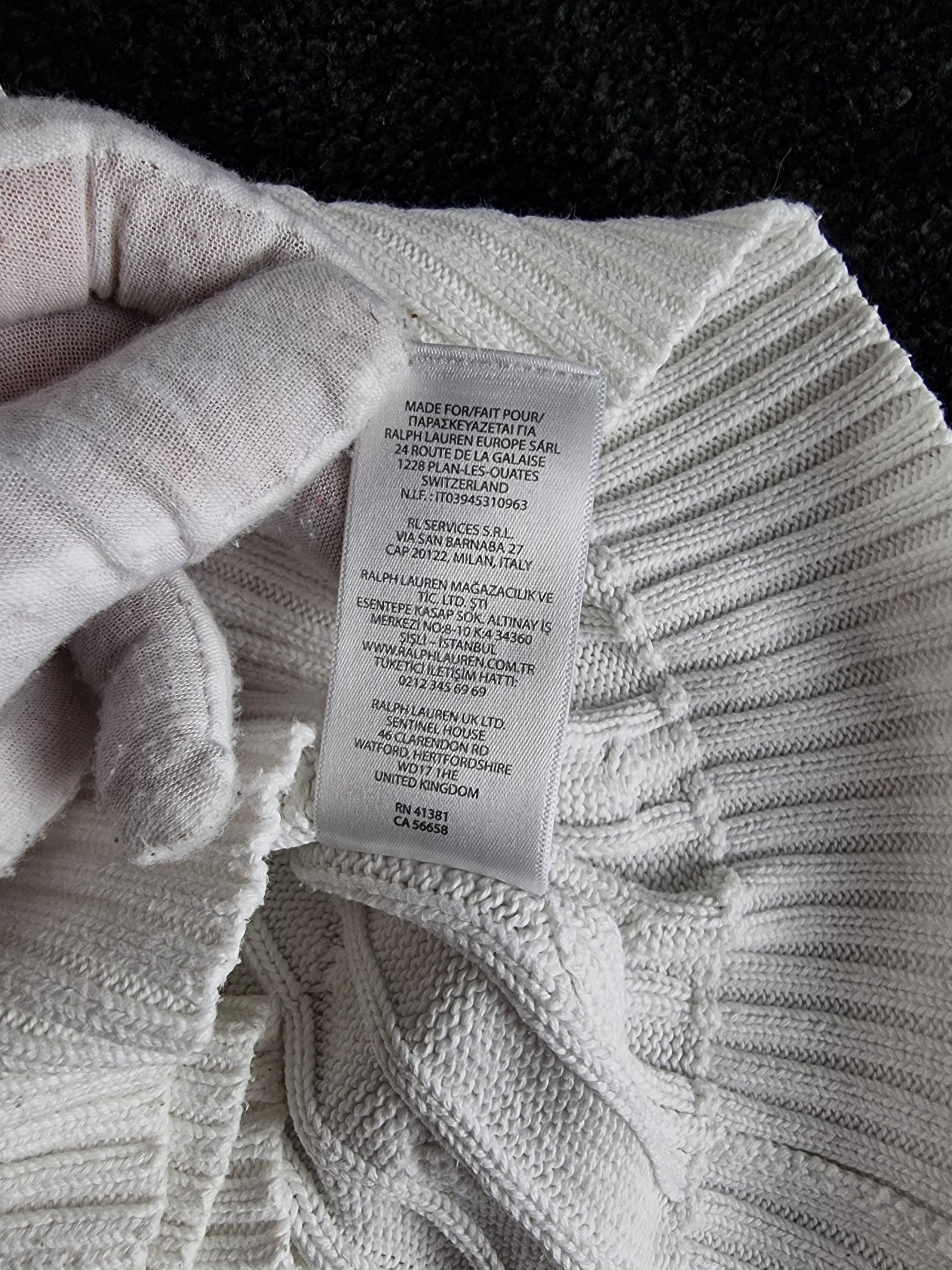 Sweater Cable Knit Polo Ralph Lauren Women M White image 7