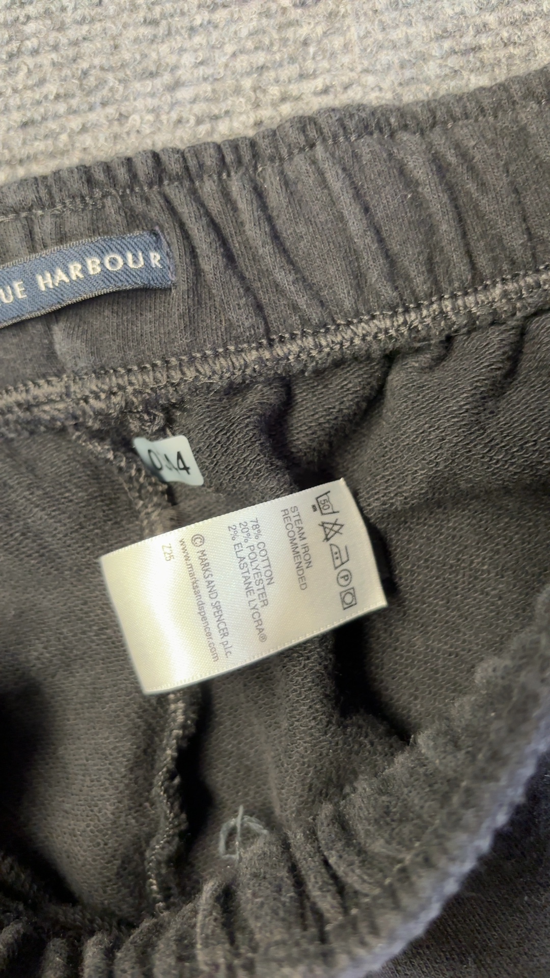 Marks & Spencer Black Blue Harbour Track Pants Large 39-41"Waist Cotton Polyester image 4