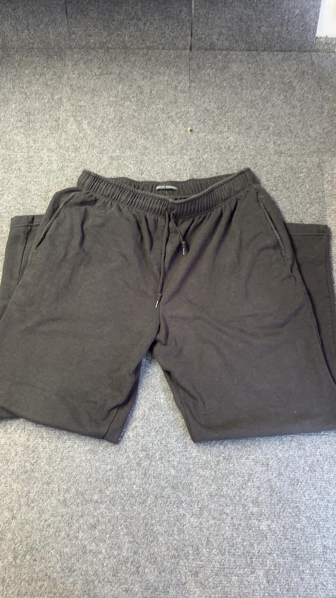 Marks & Spencer Black Blue Harbour Track Pants Large 39-41"Waist Cotton Polyester