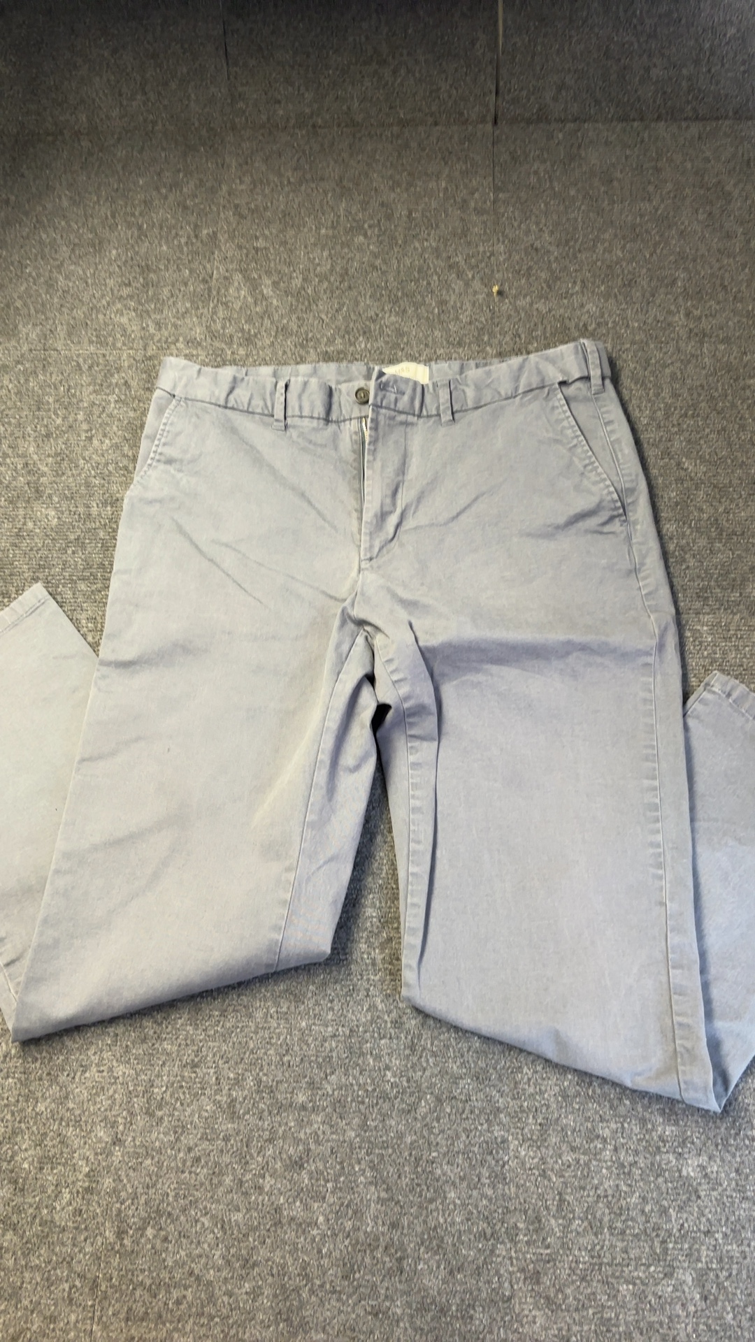 Marks & Spencer Indigo Cotton Blend Chinos 36 Waist 31 Inside Leg Casual Trousers