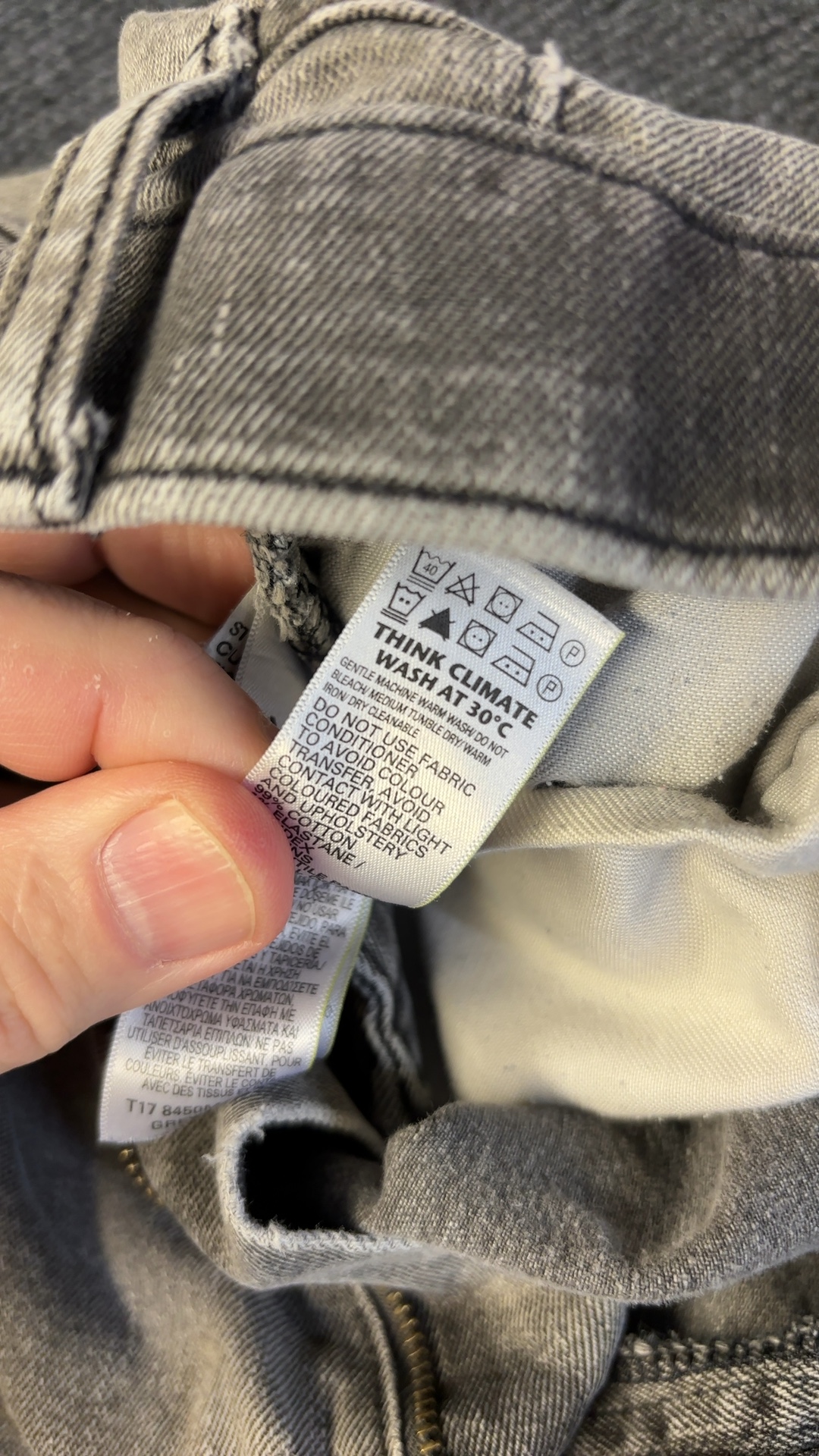 Marks & Spencer Grey Denim Jeans 36 Waist 31 Length Regular Fit image 5