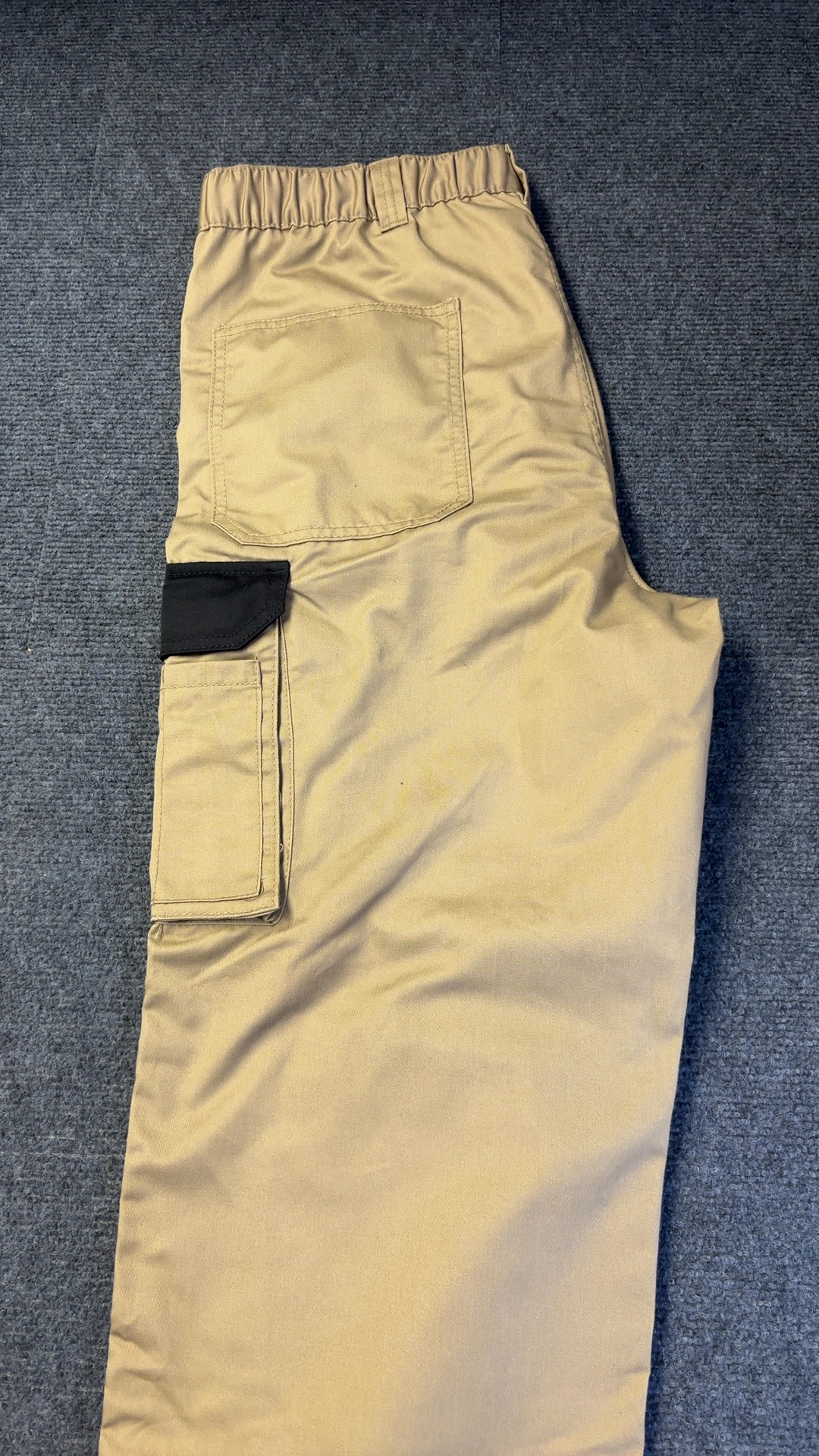 Beige & Black Cargo Trousers Size 46 Elastic Waist excellent condition image 2