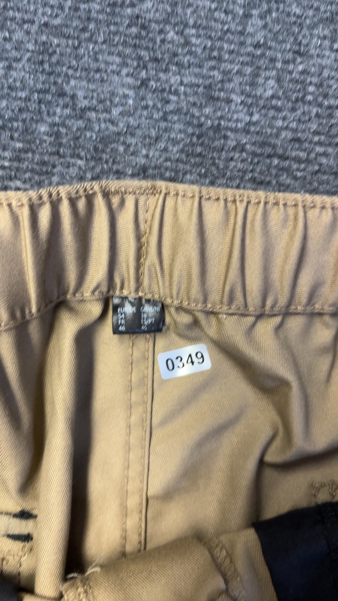 Beige & Black Cargo Trousers Size 46 Elastic Waist excellent condition image 6