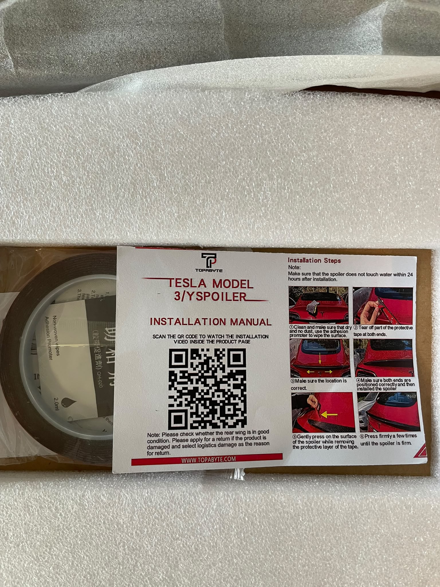 Tesla Model 3 / Model Y Spoiler / Achterklepspoiler