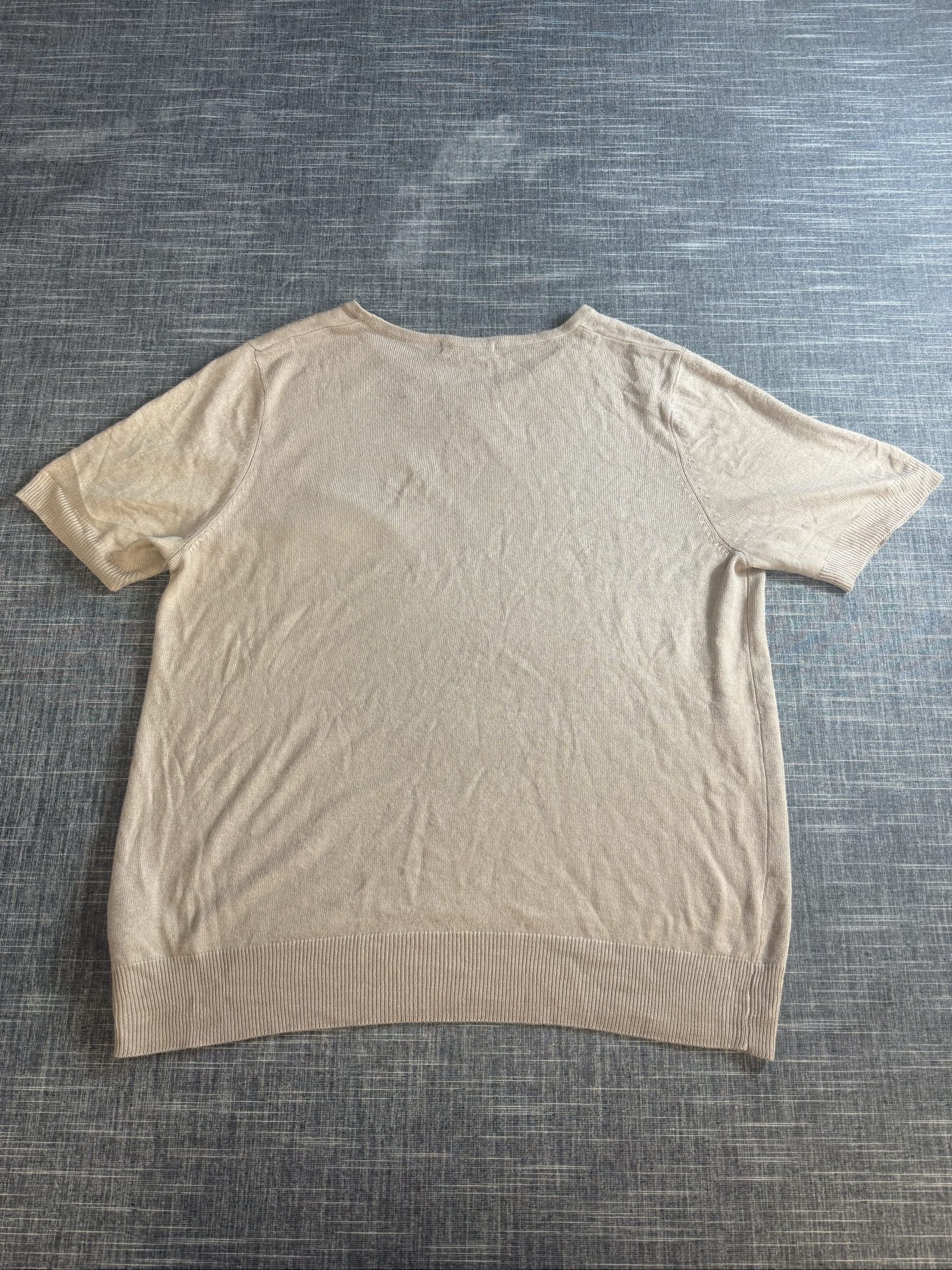 M&S Women’s Classic Stone Acrylic Short Sleeve Jumper UK 16 image 5