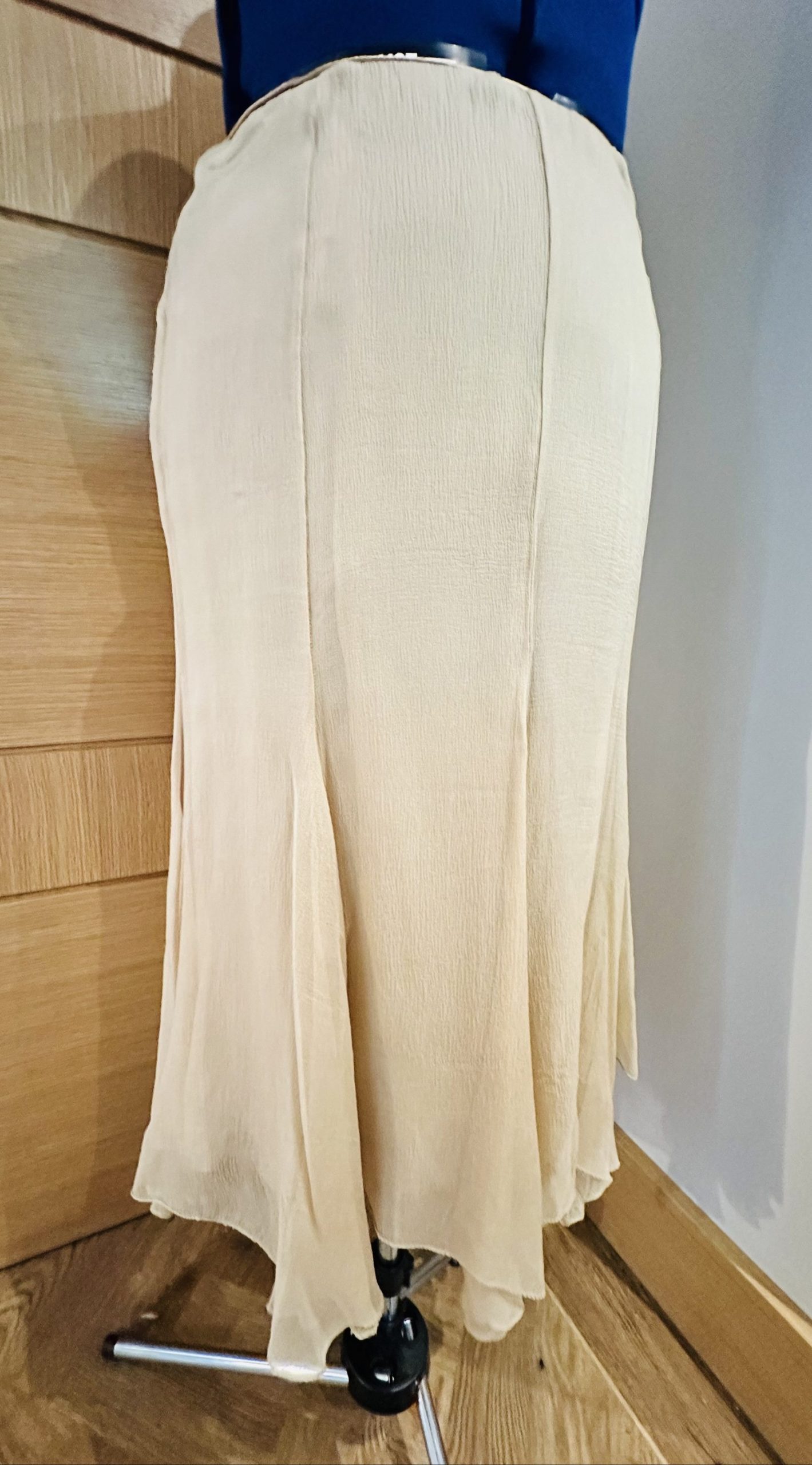 Zara Beige Women's Tweed Jacket & Silk Skirt Set Large image 4