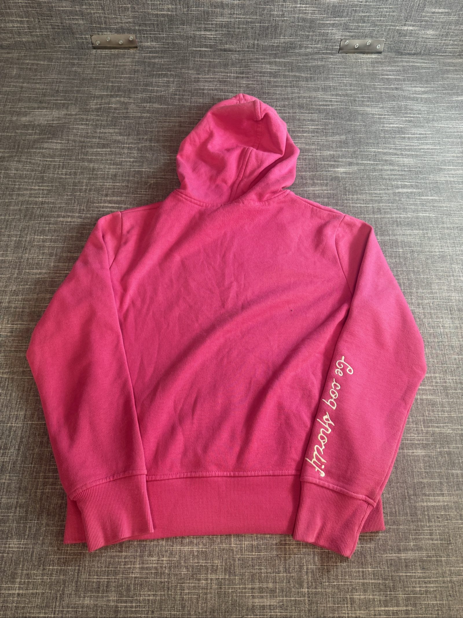 Le Coq Sportif Women’s Pink Zip-Up Hoodie Size 12 Logo Embroidered image 5