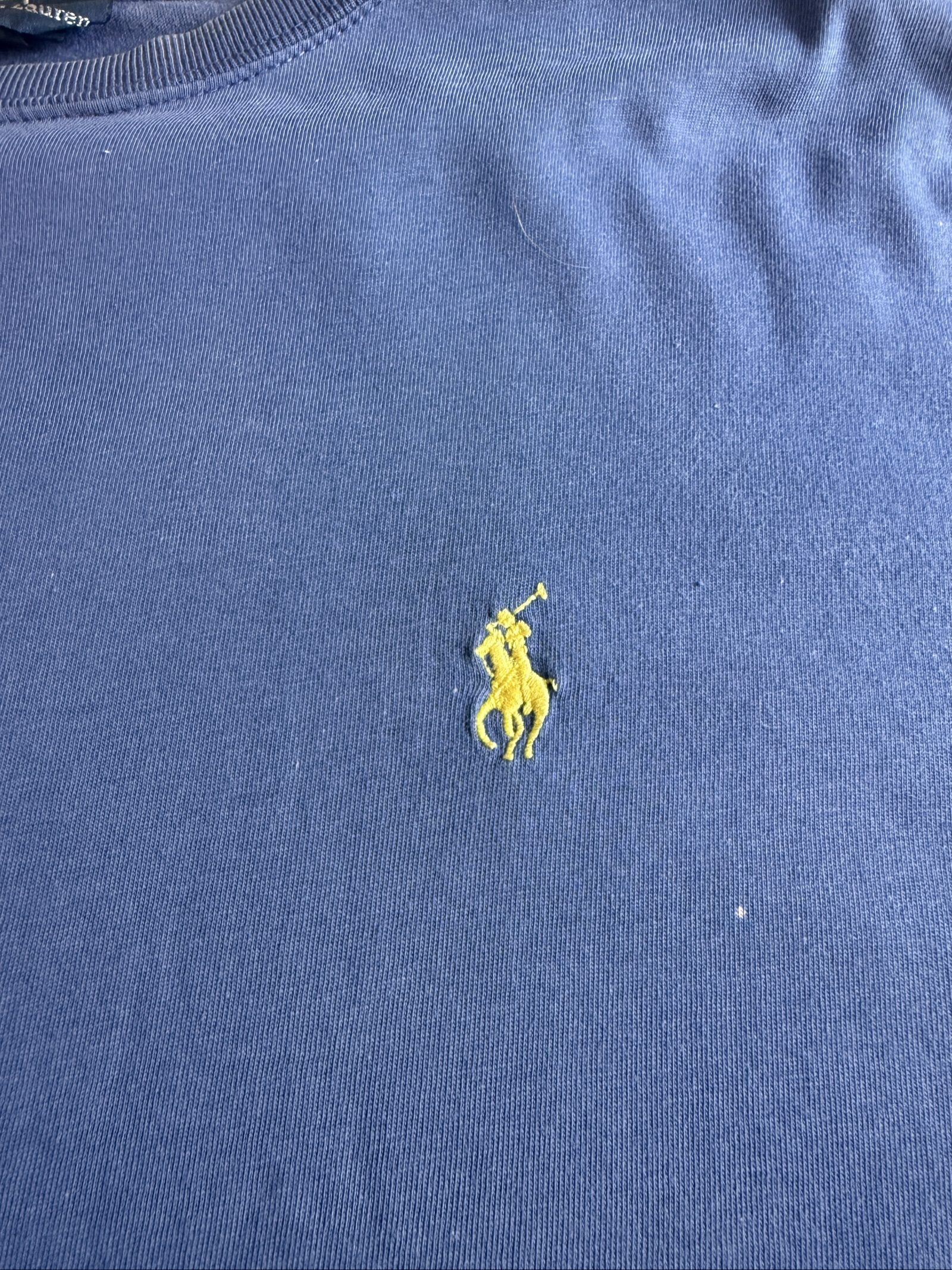Polo Ralph Lauren Men’s Blue Cotton T-Shirt Medium Classic Fit image 3