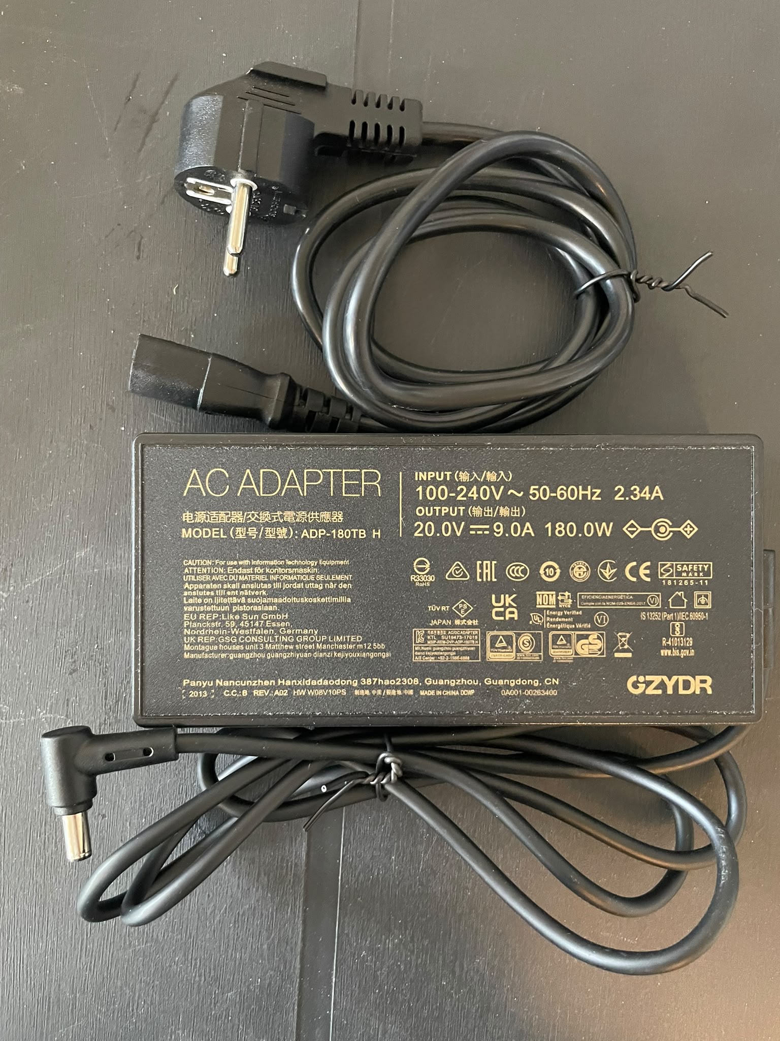 Originele Lenovo 180W AC Adapter (ADP-180TB H)