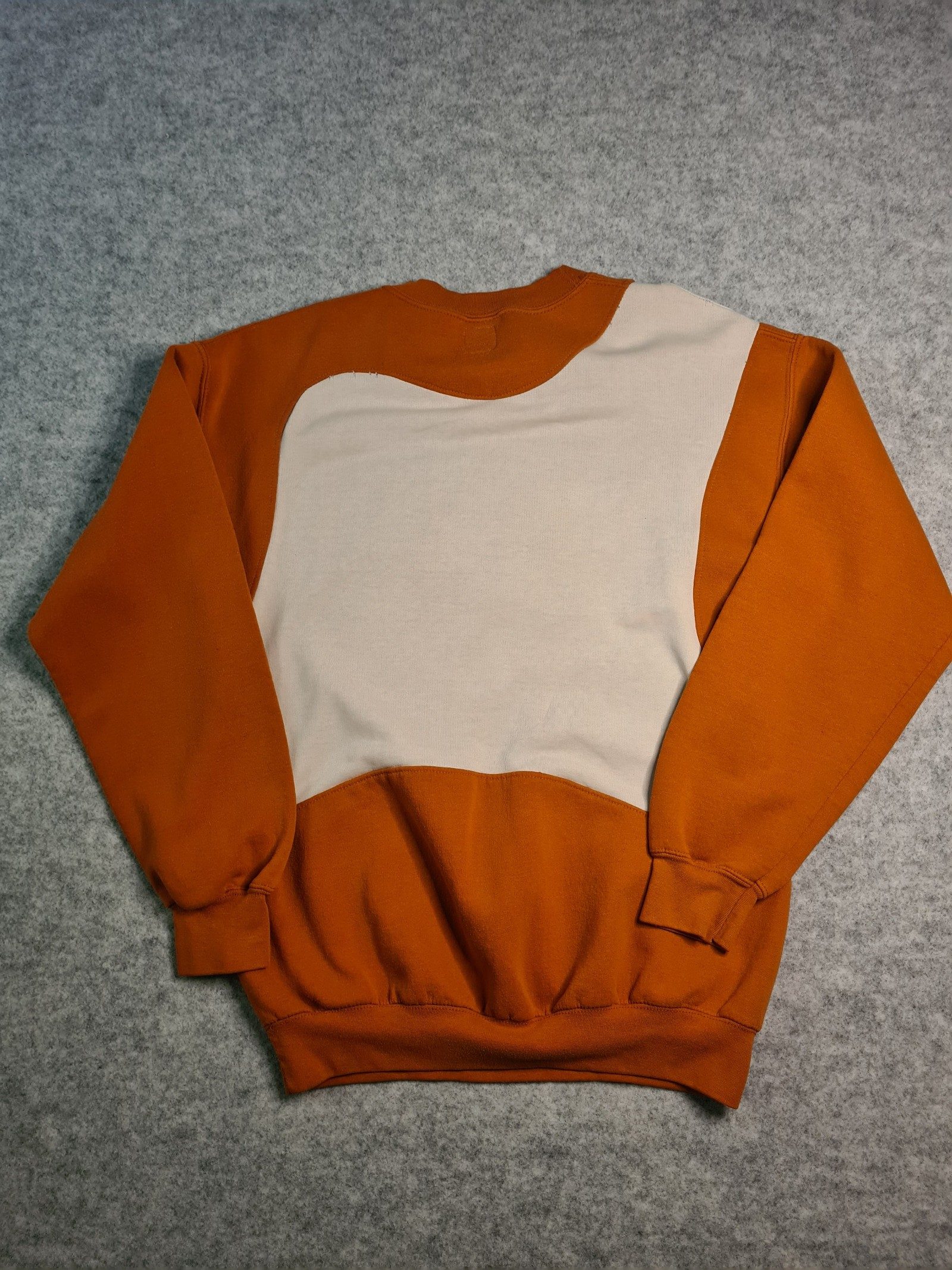 Nike Sweatshirt Orange & Cream Logo Medium Retro Styling 1142 image 4