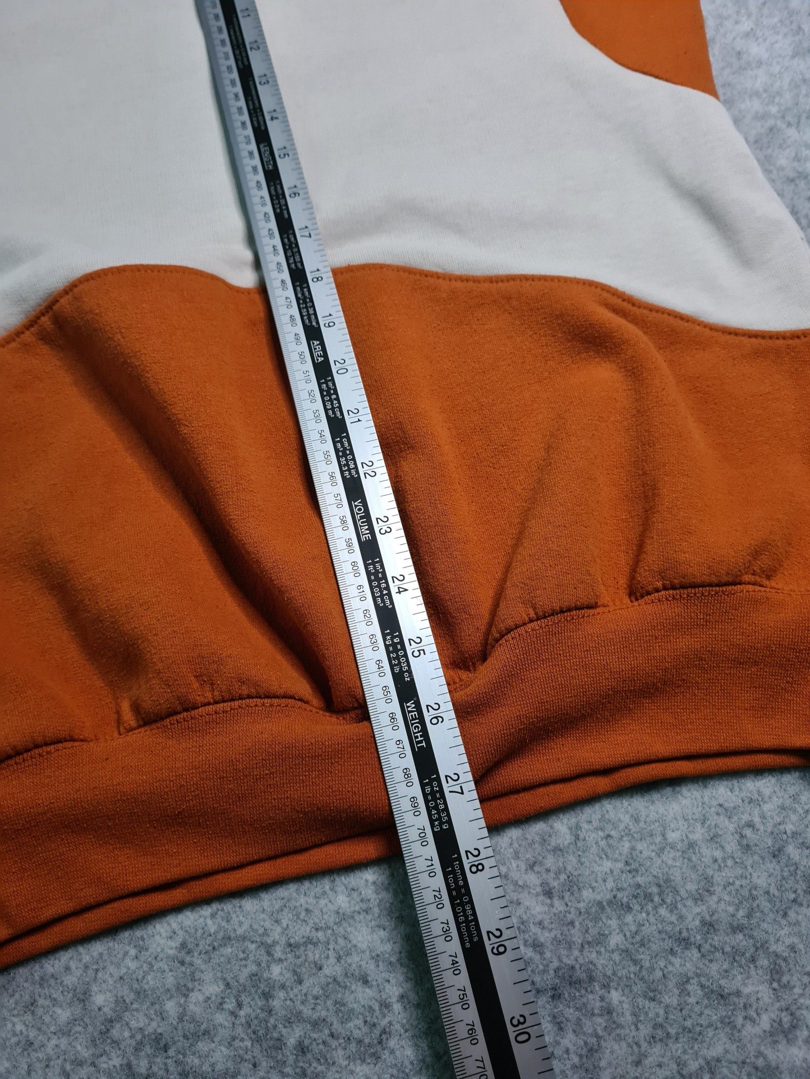 Nike Sweatshirt Orange & Cream Logo Medium Retro Styling 1142 image 6