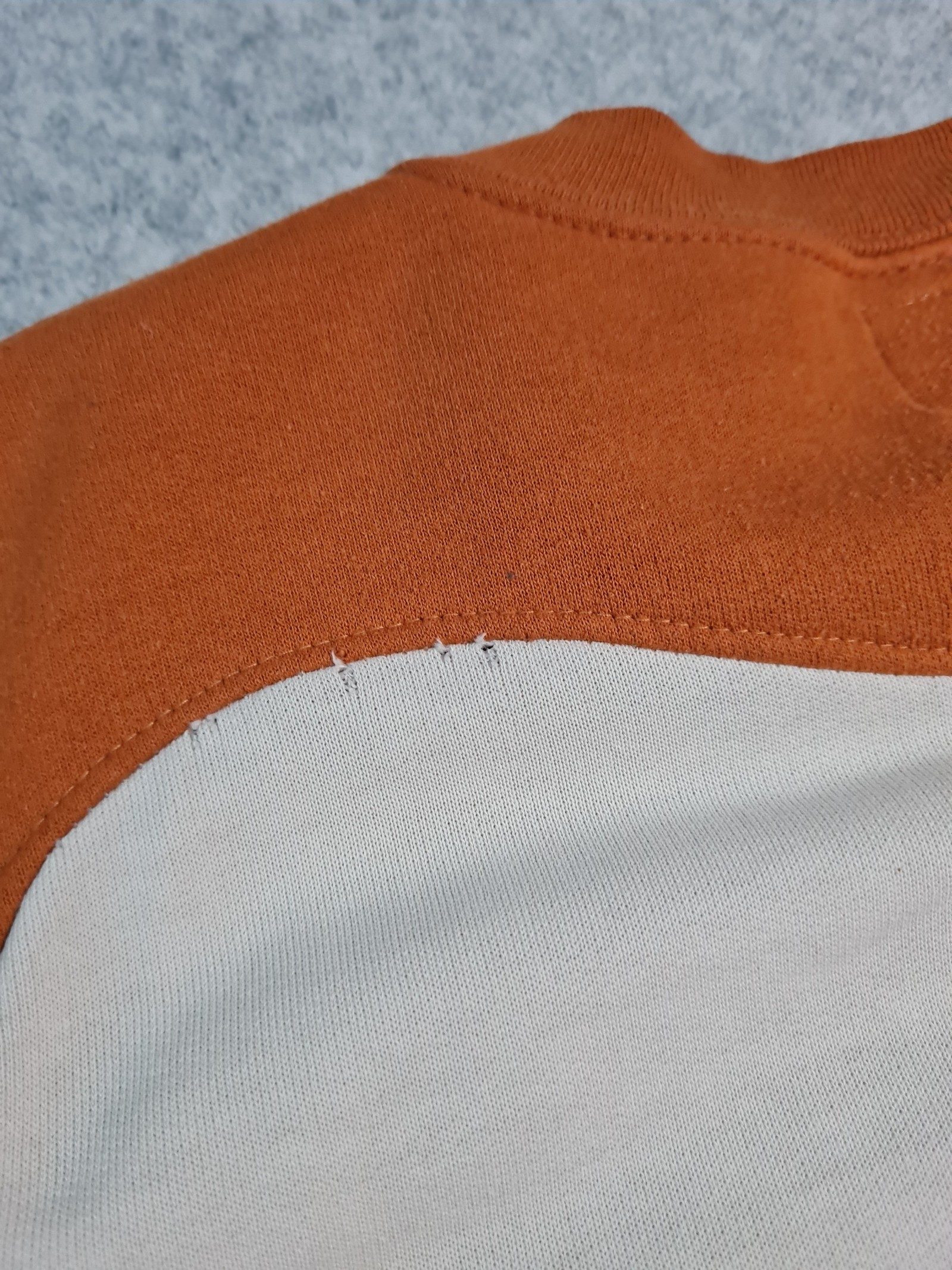 Nike Sweatshirt Orange & Cream Logo Medium Retro Styling 1142 image 8