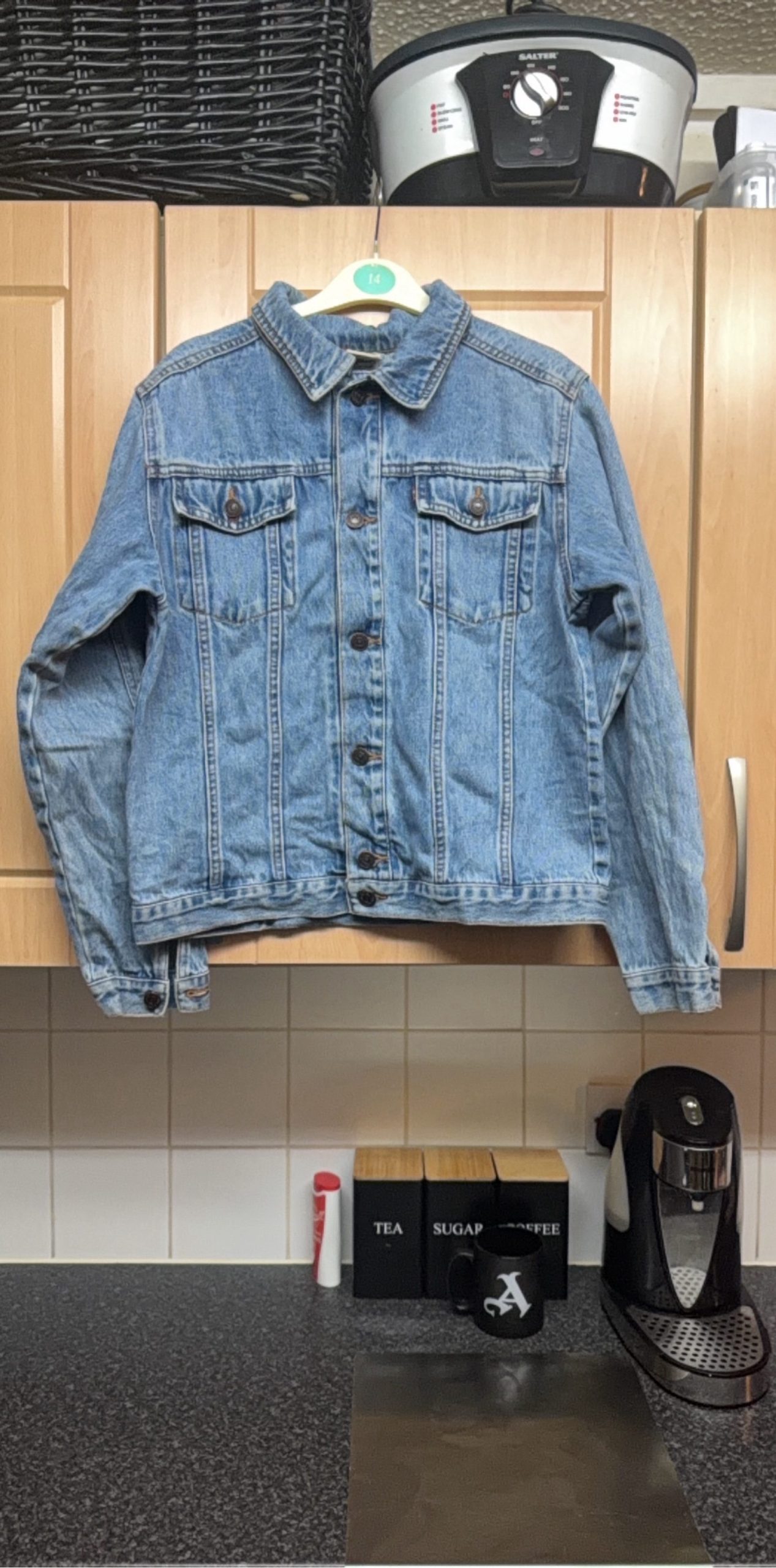 Levi's Blue Denim Jacket UK 14 100% Cotton
