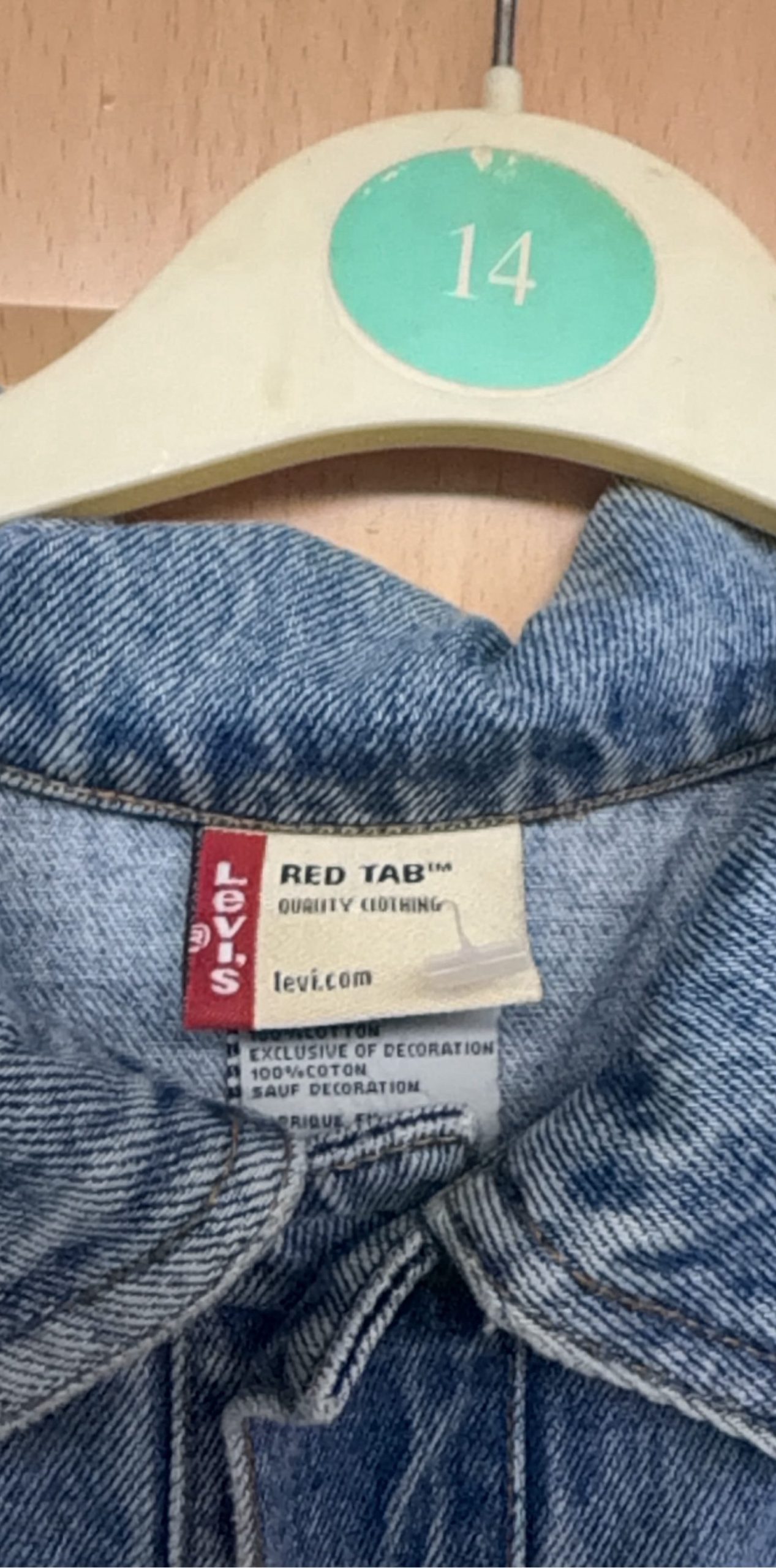 Levi's Blue Denim Jacket UK 14 100% Cotton image 2