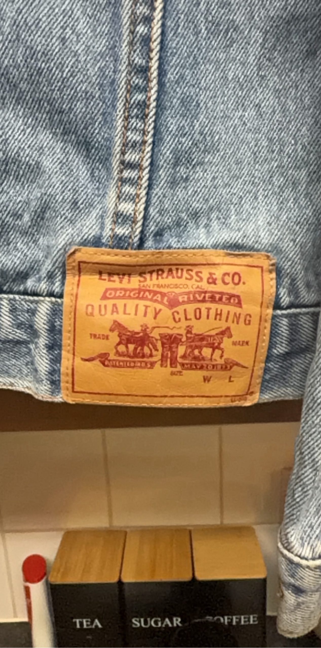 Levi's Blue Denim Jacket UK 14 100% Cotton image 3