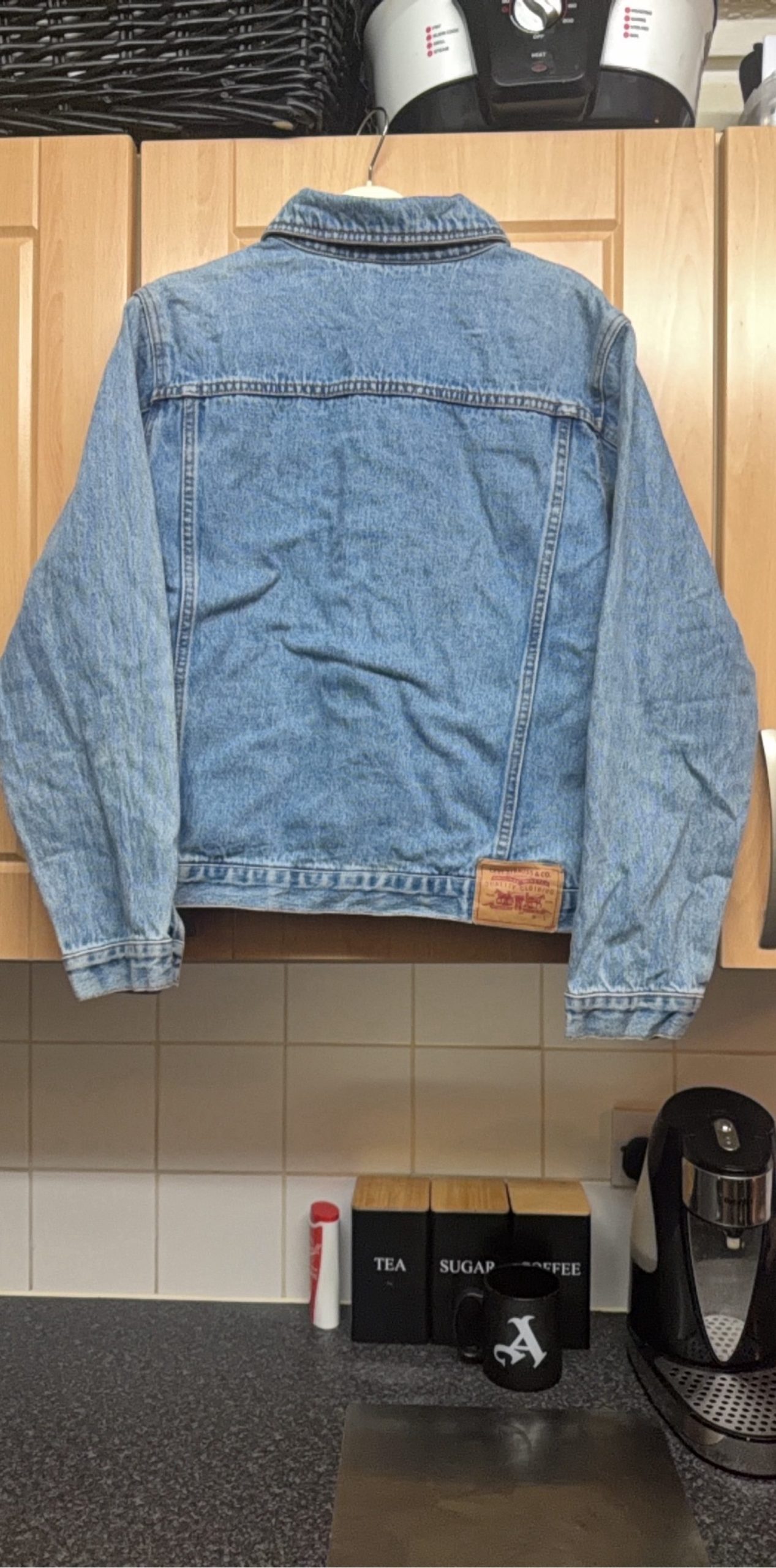 Levi's Blue Denim Jacket UK 14 100% Cotton image 4