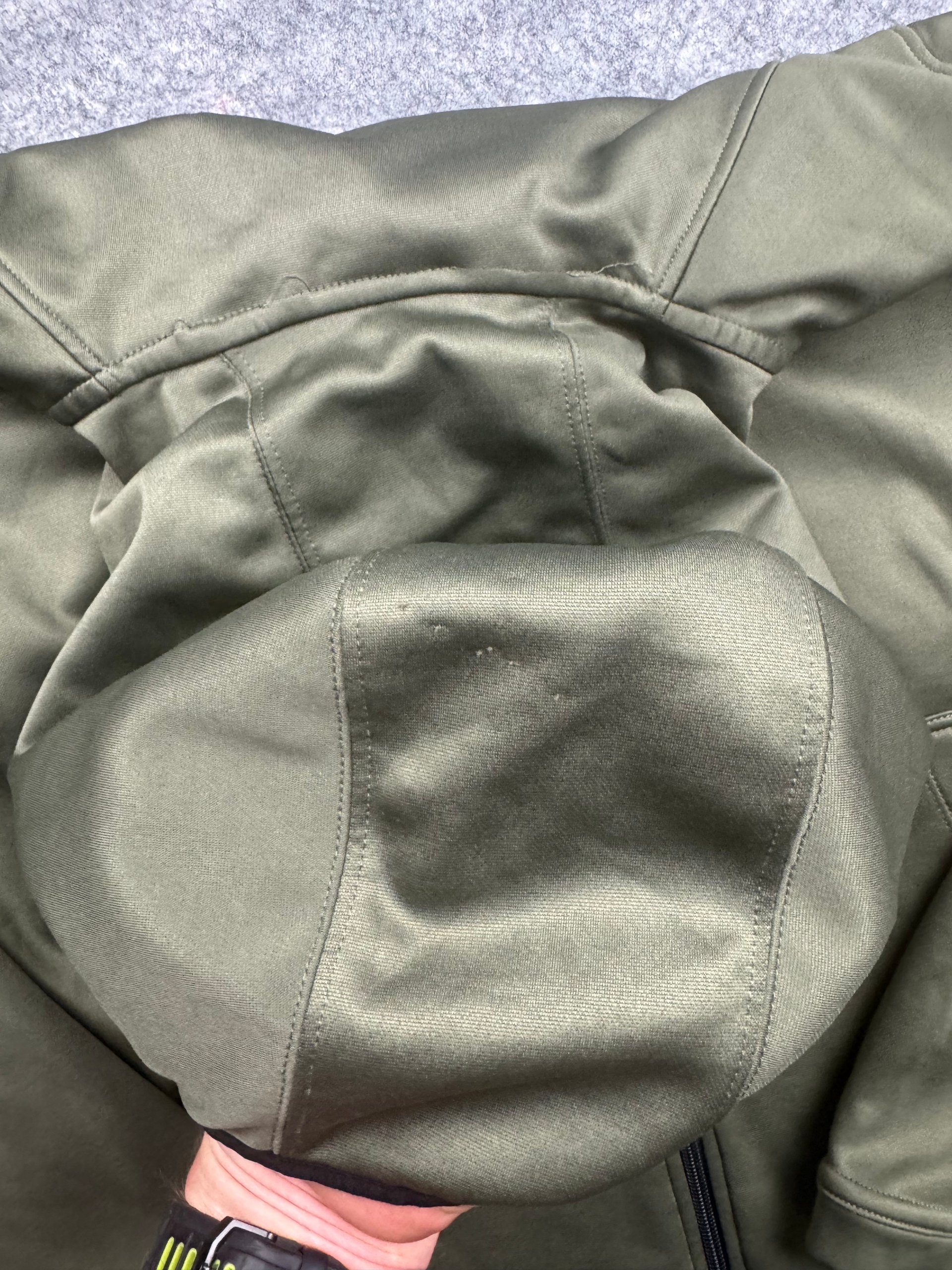 DKNY Olive Green Zip Hoodie Men’s/Unisex Polyester Small image 5
