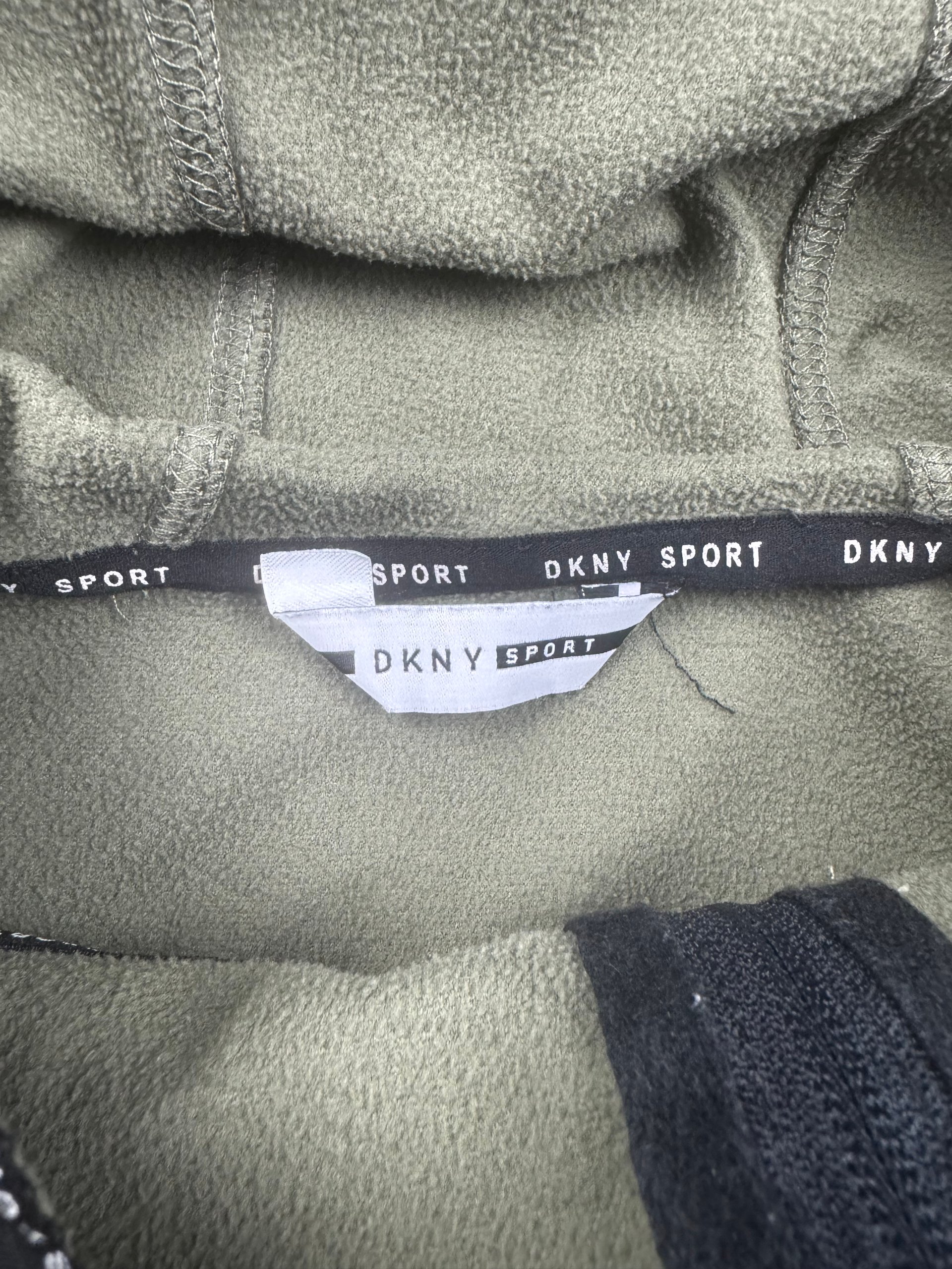 DKNY Olive Green Zip Hoodie Men’s/Unisex Polyester Small image 7
