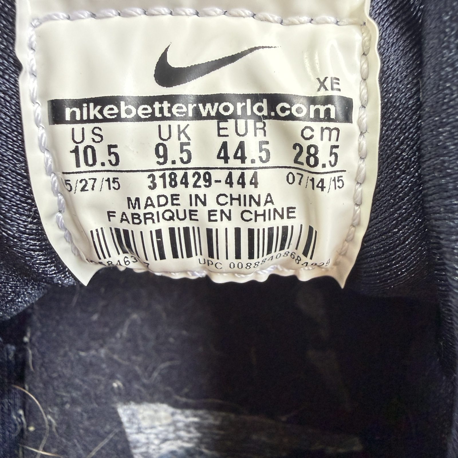 Nike Mens Air Huarache 2015 Trainers UK 9.5 EU 44.5 Midnight Navy 318429-444 ⸻ image 7