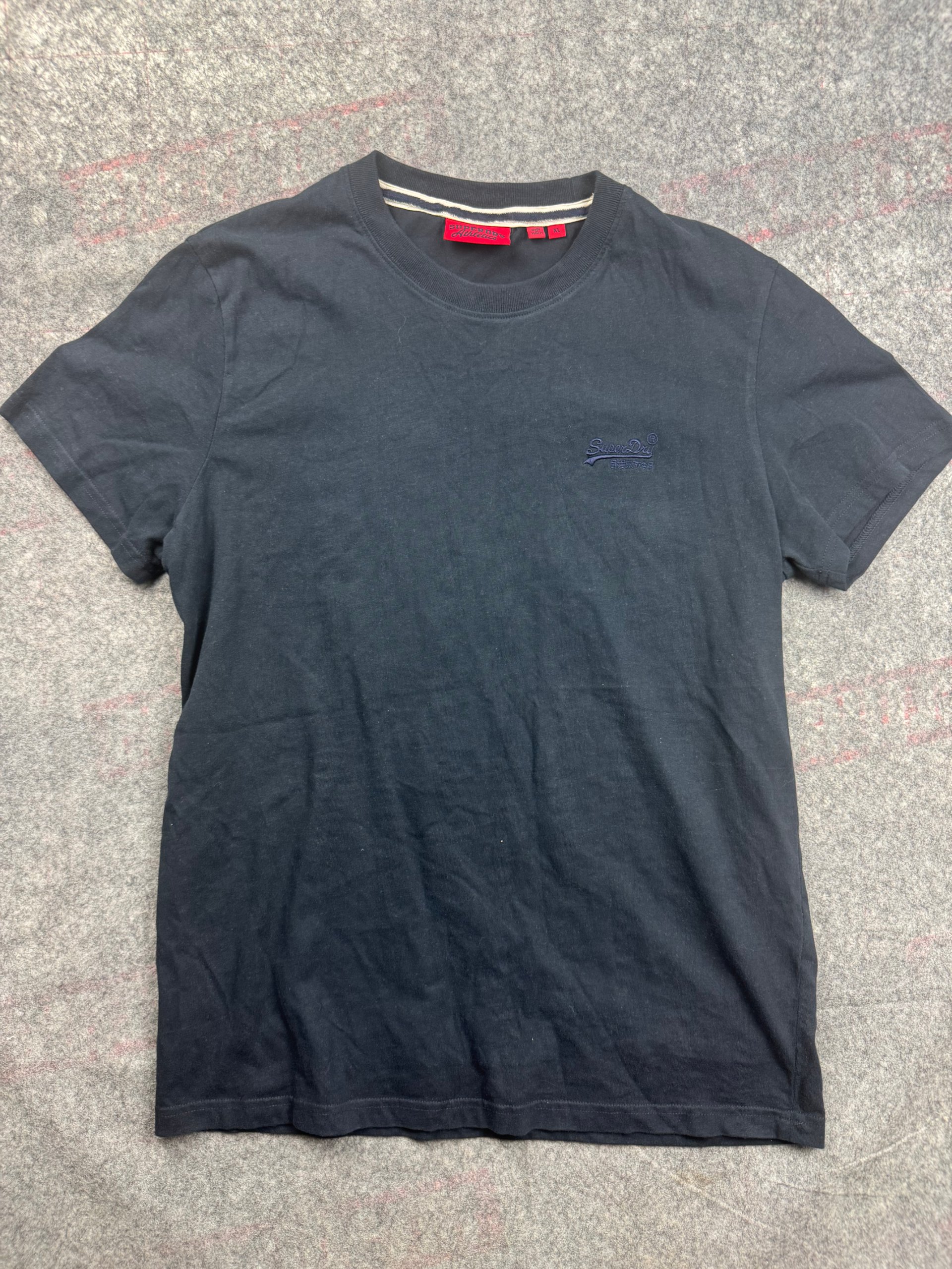 Superdry Navy Logo T-Shirt XL Boys Embroidered Logo