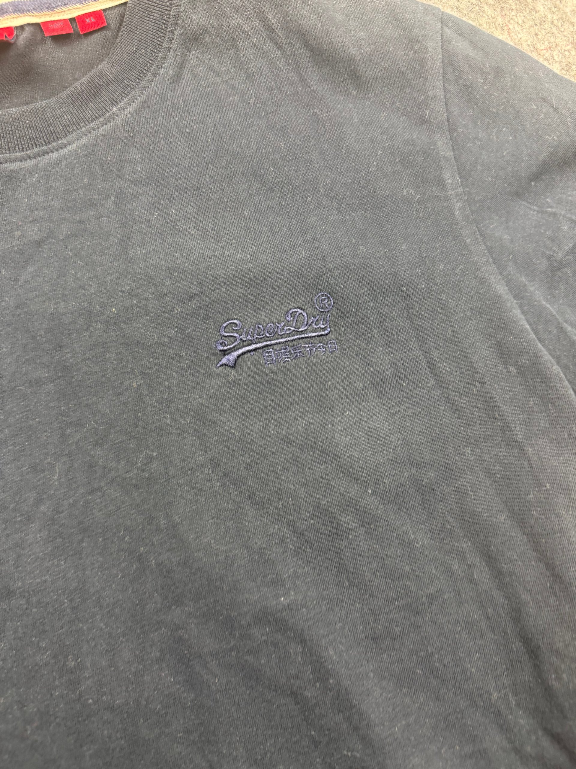 Superdry Navy Logo T-Shirt XL Boys Embroidered Logo image 2