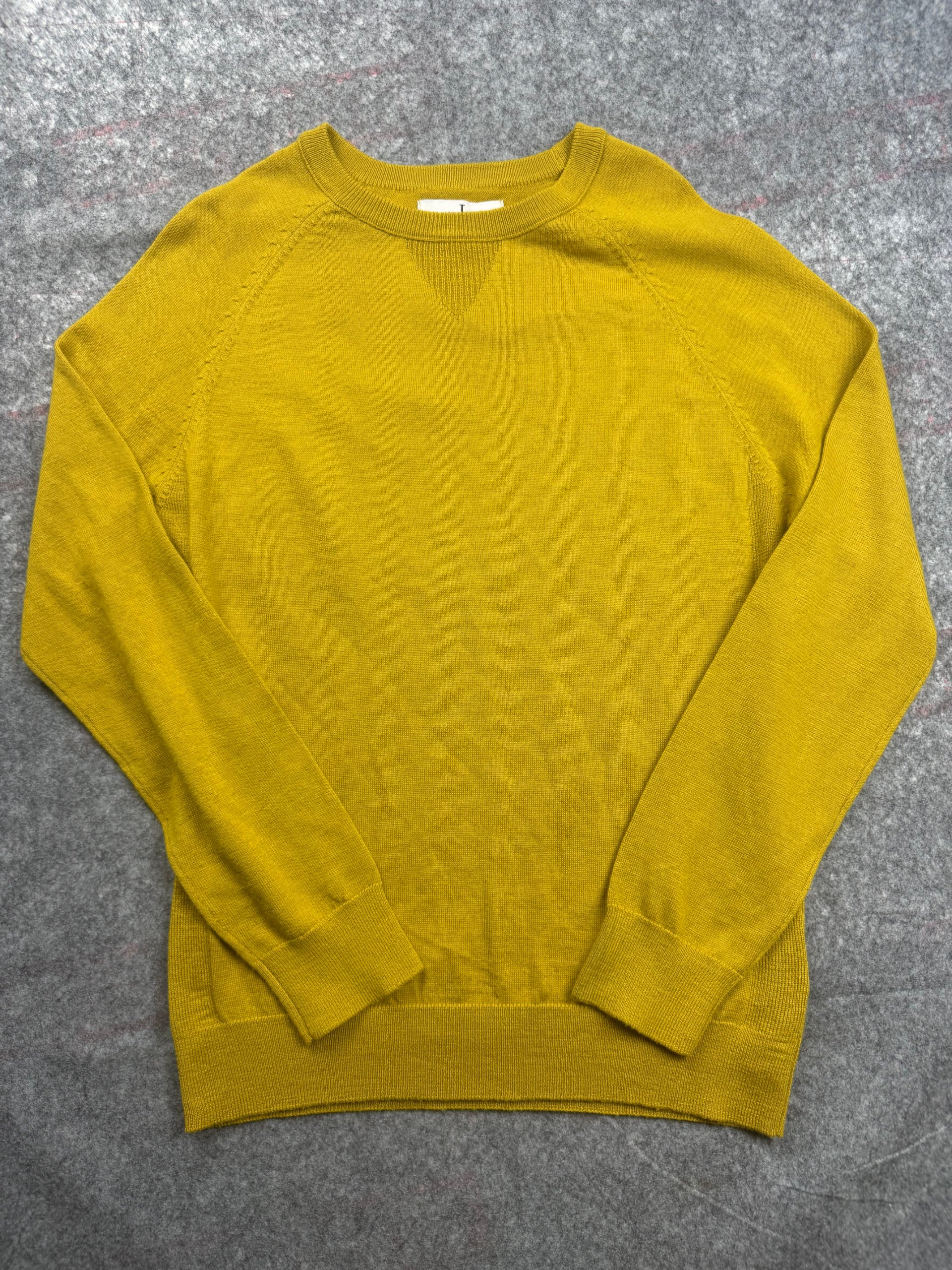 Jasper Conran Mustard Merino Wool Blend Crew Jumper Men’s M
