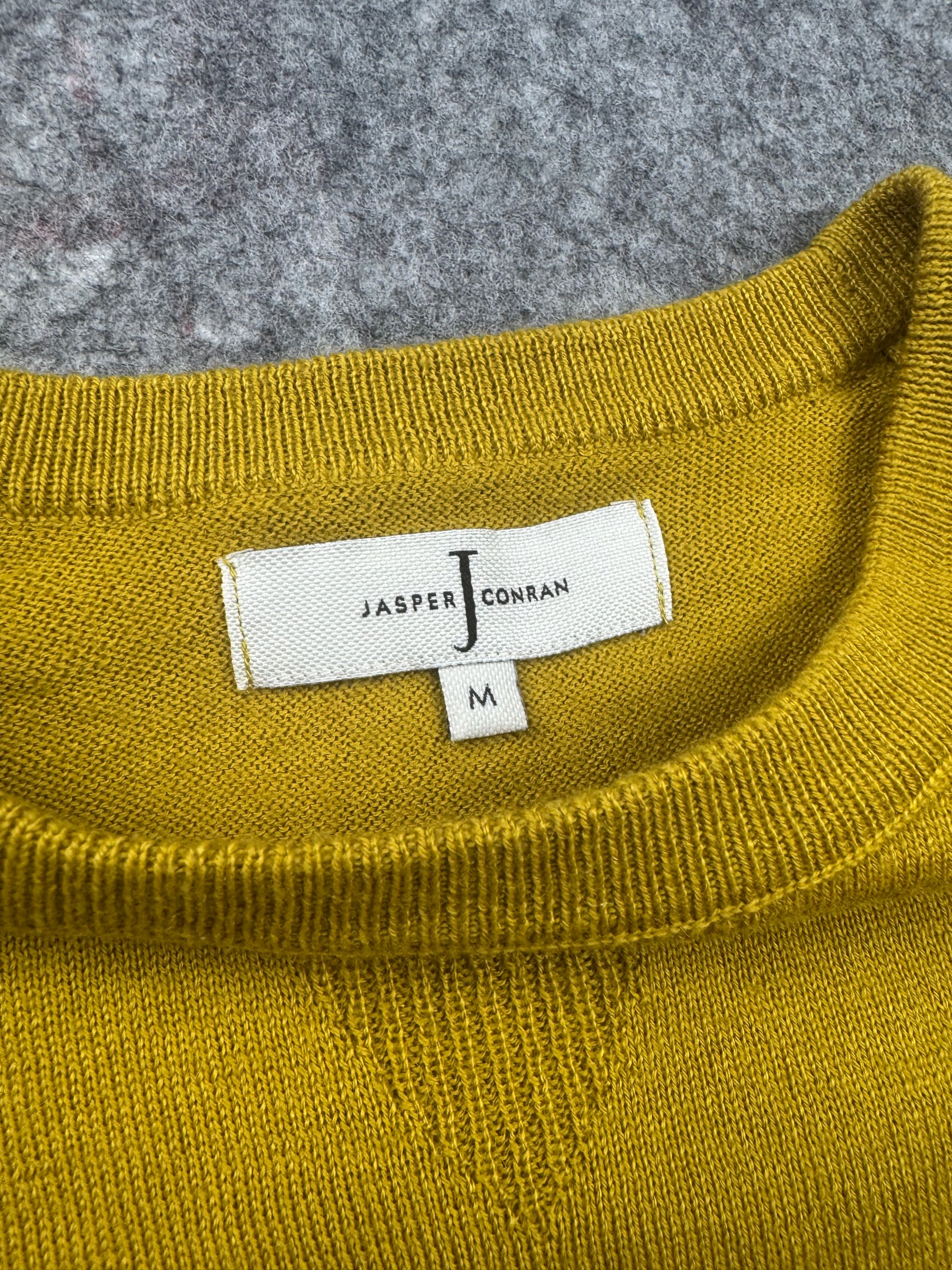 Jasper Conran Mustard Merino Wool Blend Crew Jumper Men’s M image 3