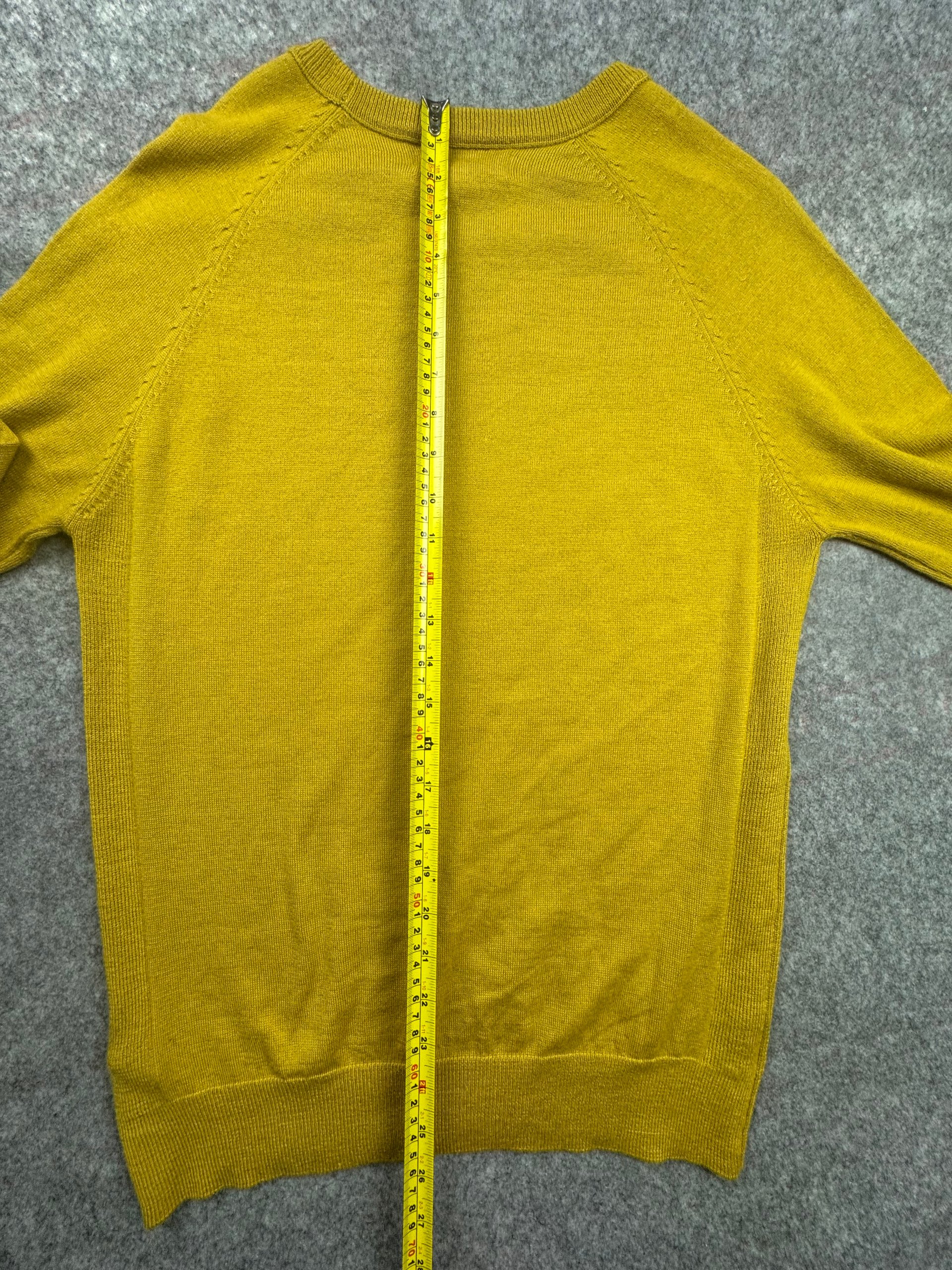 Jasper Conran Mustard Merino Wool Blend Crew Jumper Men’s M image 6