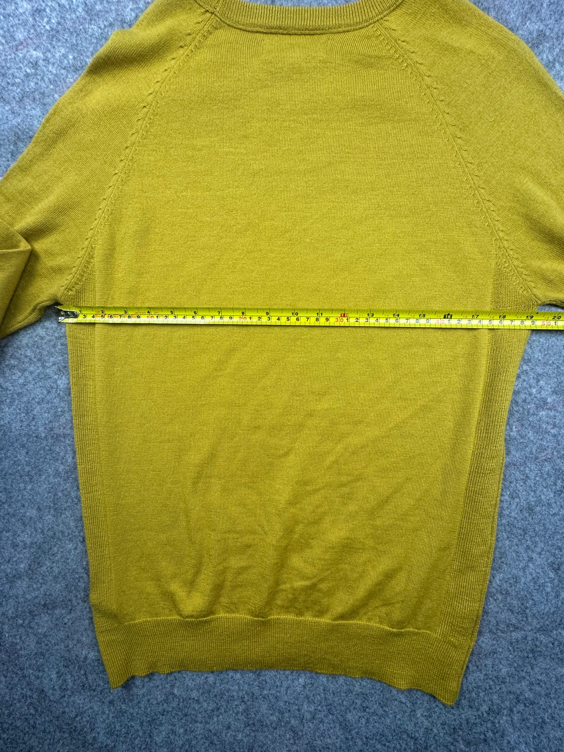 Jasper Conran Mustard Merino Wool Blend Crew Jumper Men’s M image 7