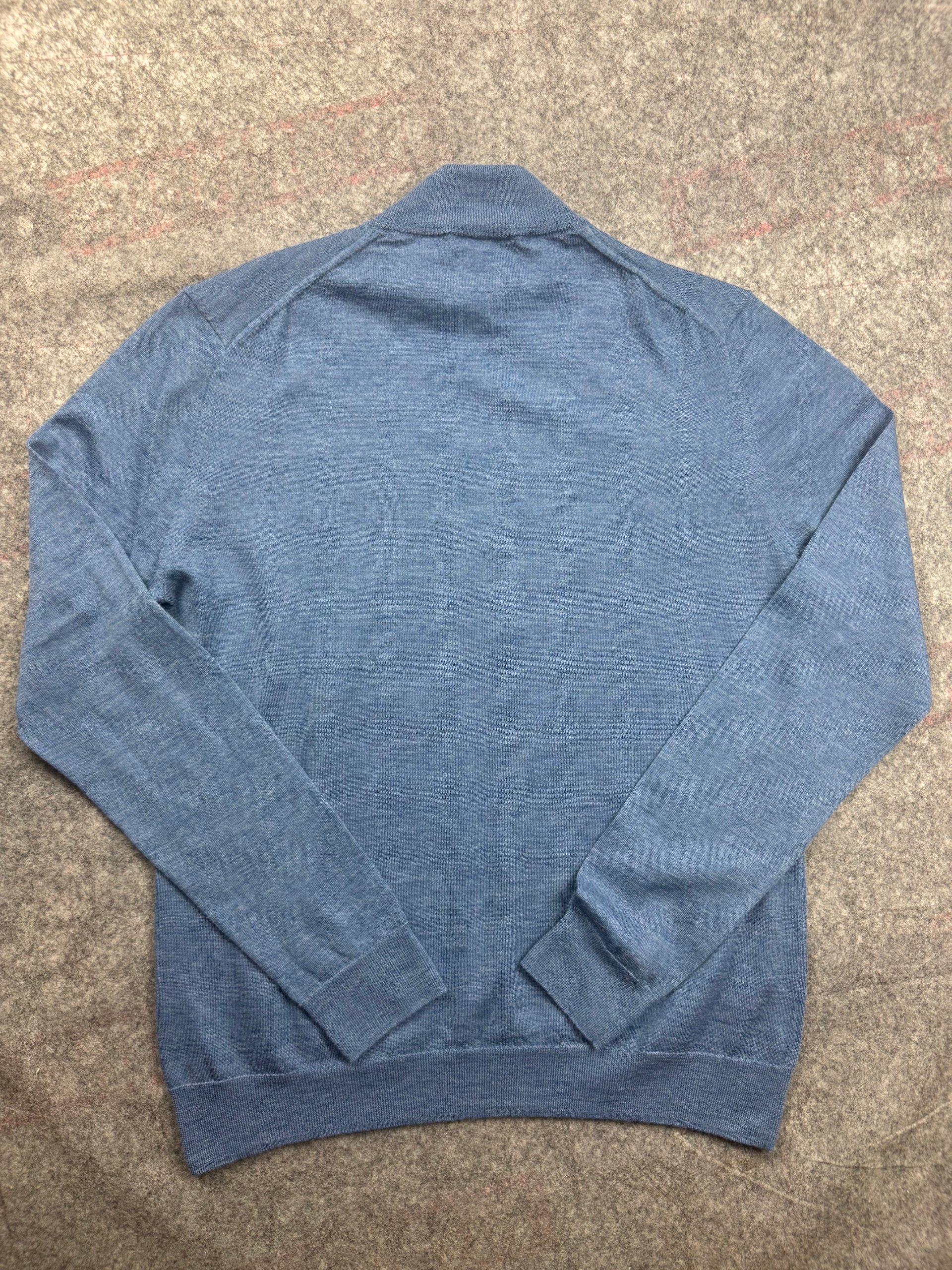 Jigsaw Blue Merino Wool Funnel Neck Sweater M image 6