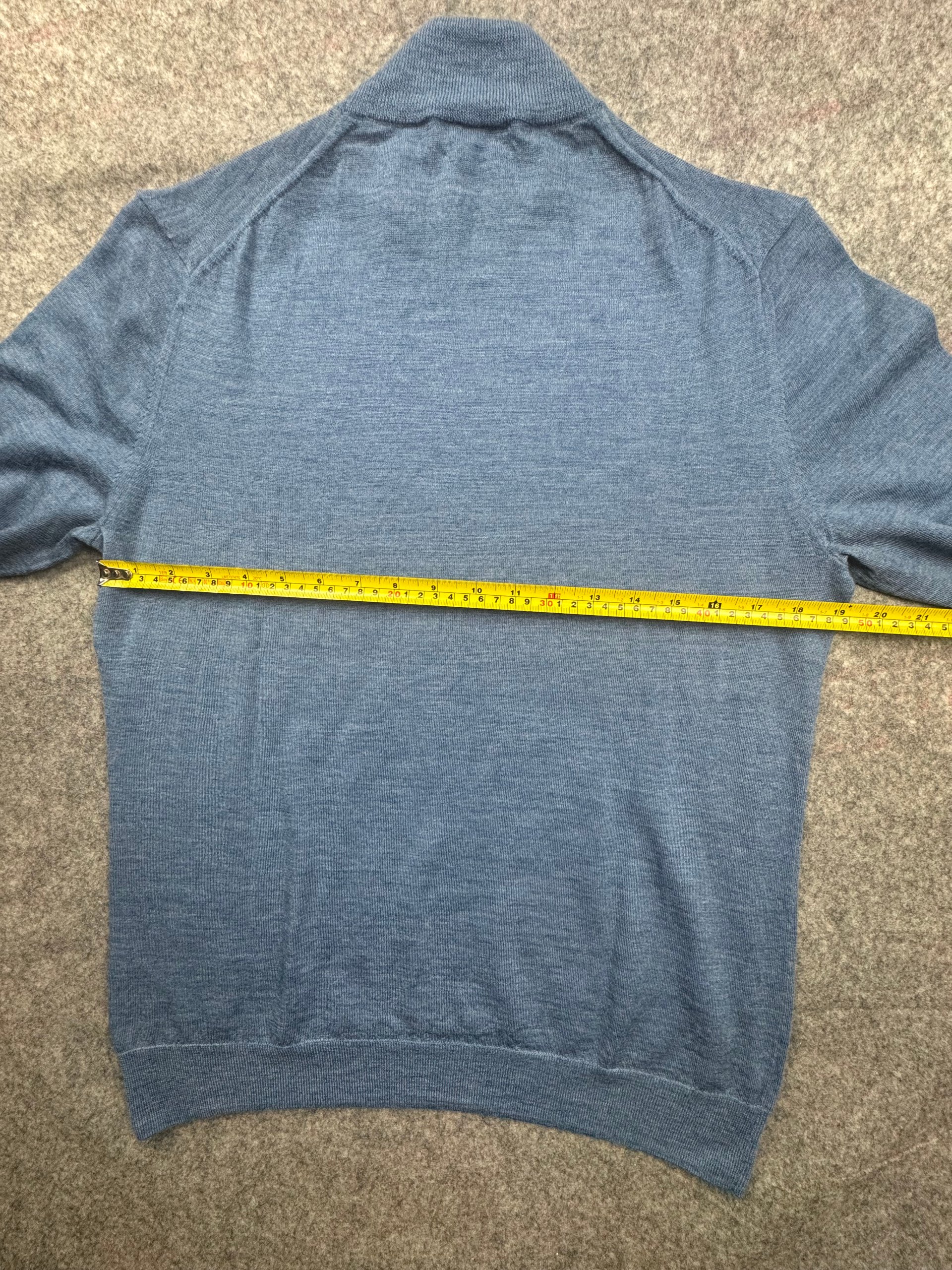 Jigsaw Blue Merino Wool Funnel Neck Sweater M image 7