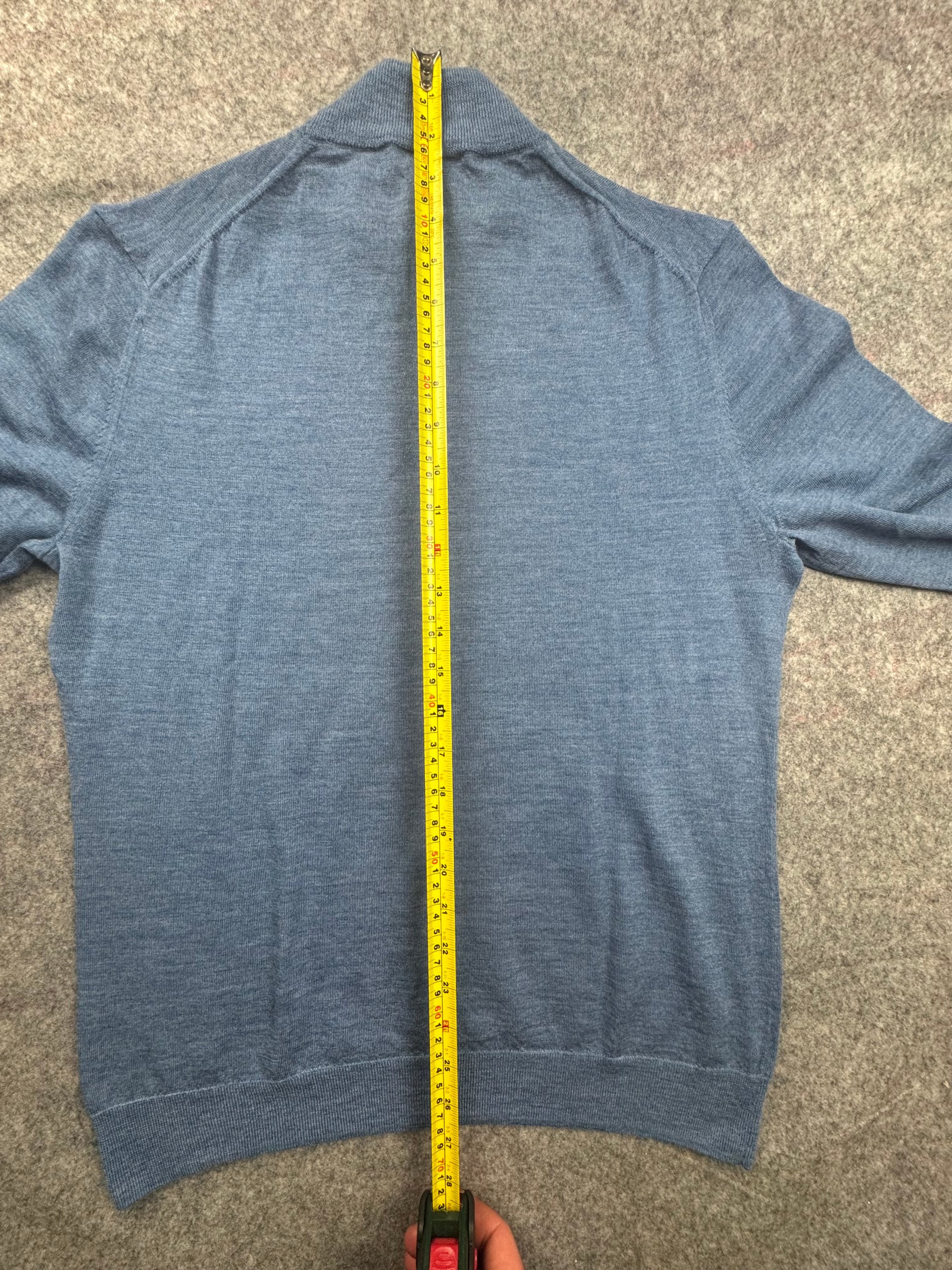 Jigsaw Blue Merino Wool Funnel Neck Sweater M image 8